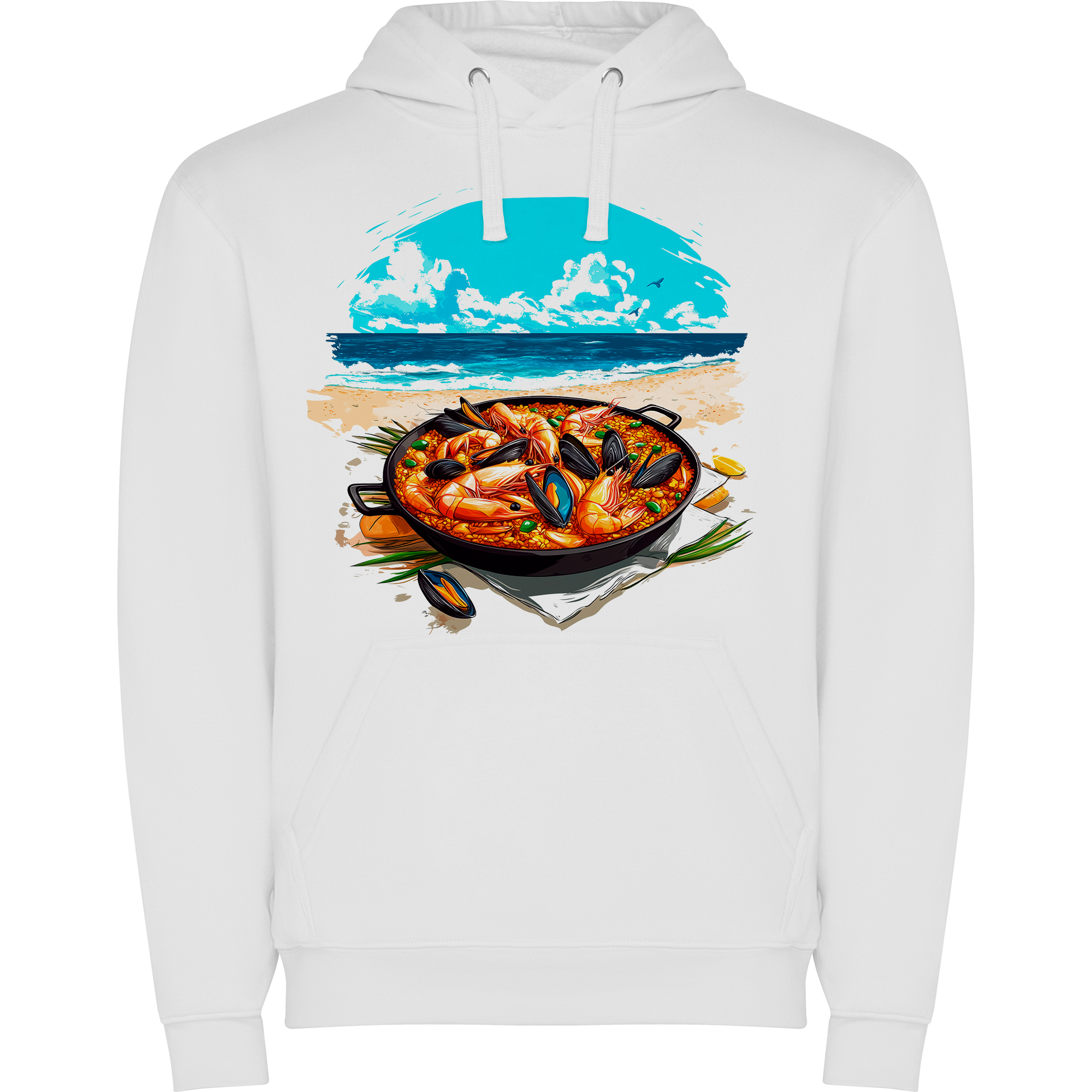 Sudadera con estampado gráfico "Ilustración de paella"