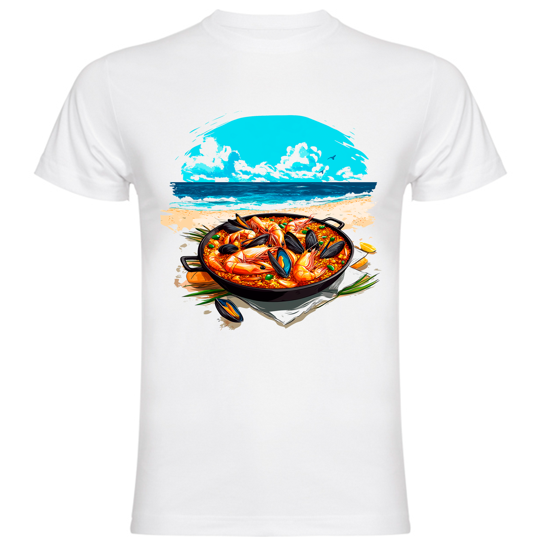 Sudadera con estampado gráfico "Ilustración de paella"