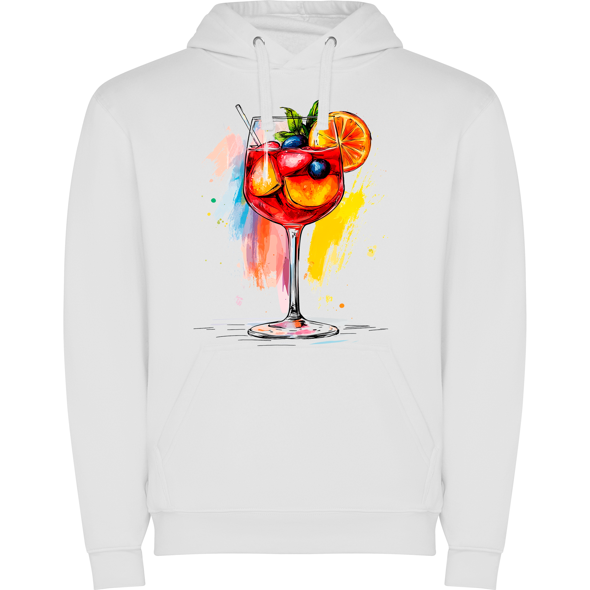 Sudadera con estampado gráfico "Copa de sangría"