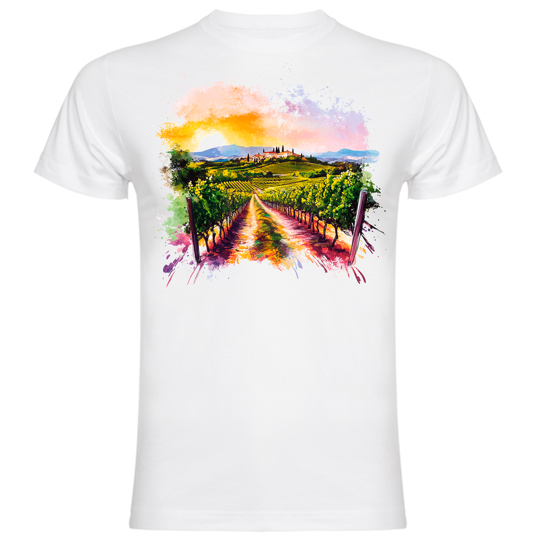 Sudadera con estampado gráfico "Viñedos españoles"