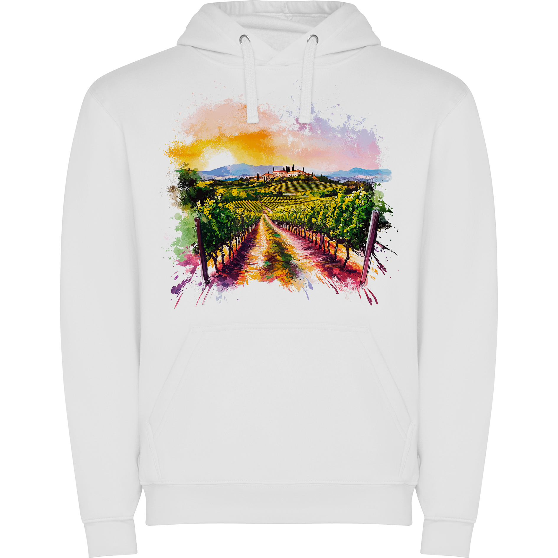 Sudadera con estampado gráfico "Viñedos españoles"