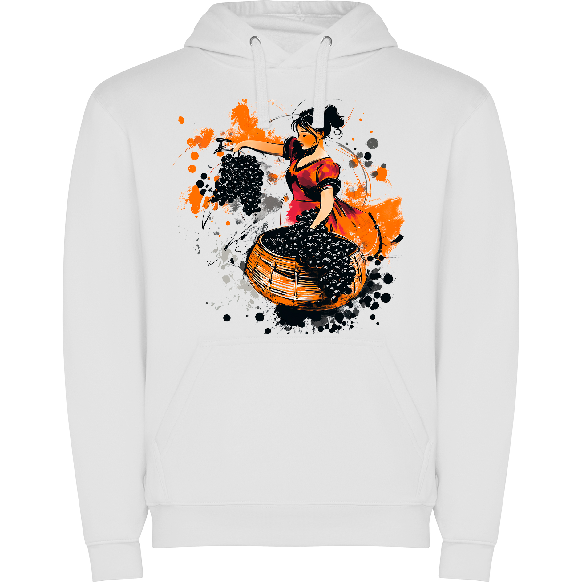 Sudadera con estampado gráfico "Festival del vino en La Rioja"