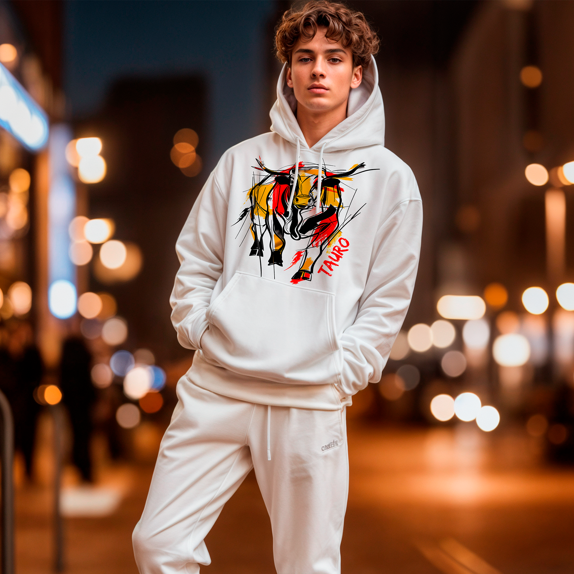 Sudadera con estampado gráfico "Signo de Tauro"
