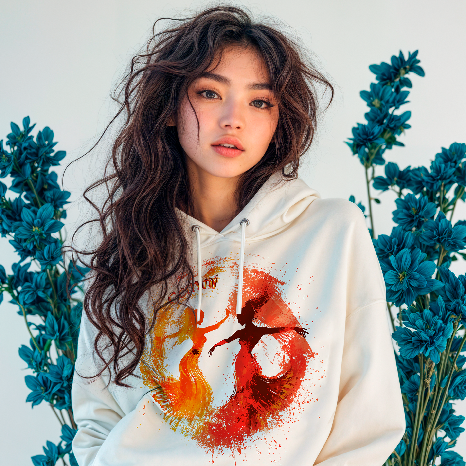 Sudadera con estampado gráfico "Géminis"