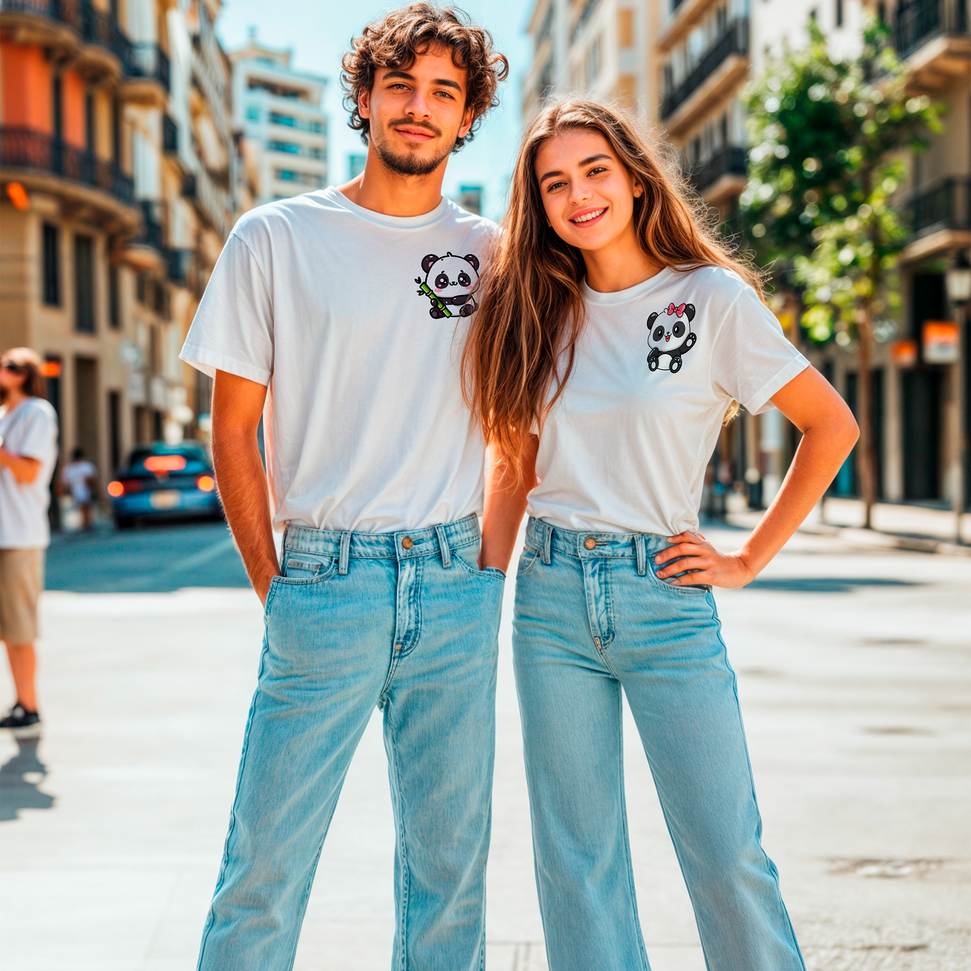 Sudadera con estampado gráfico "Panda Travieso"