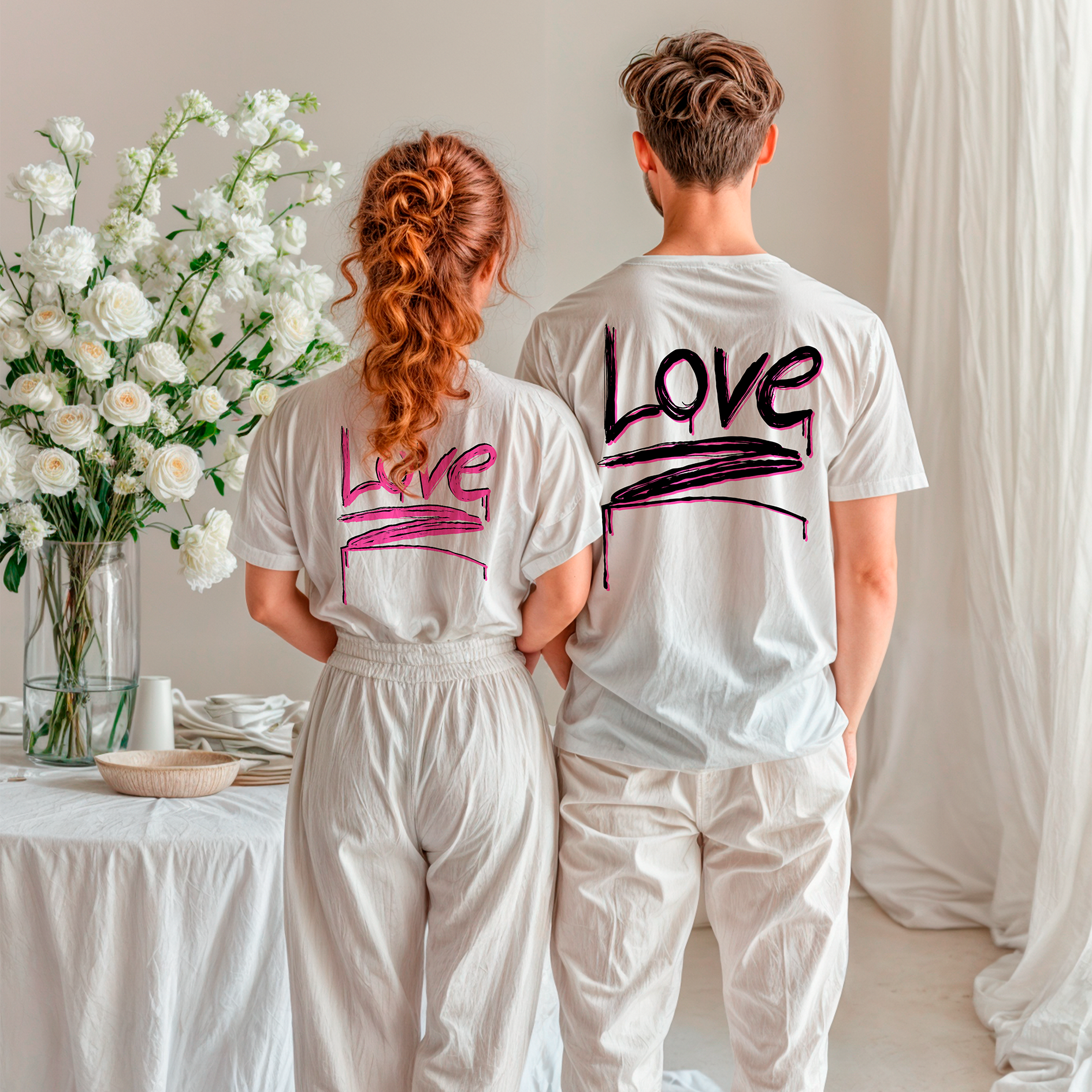 Sudadera con estampado gráfico "Love Connection"
