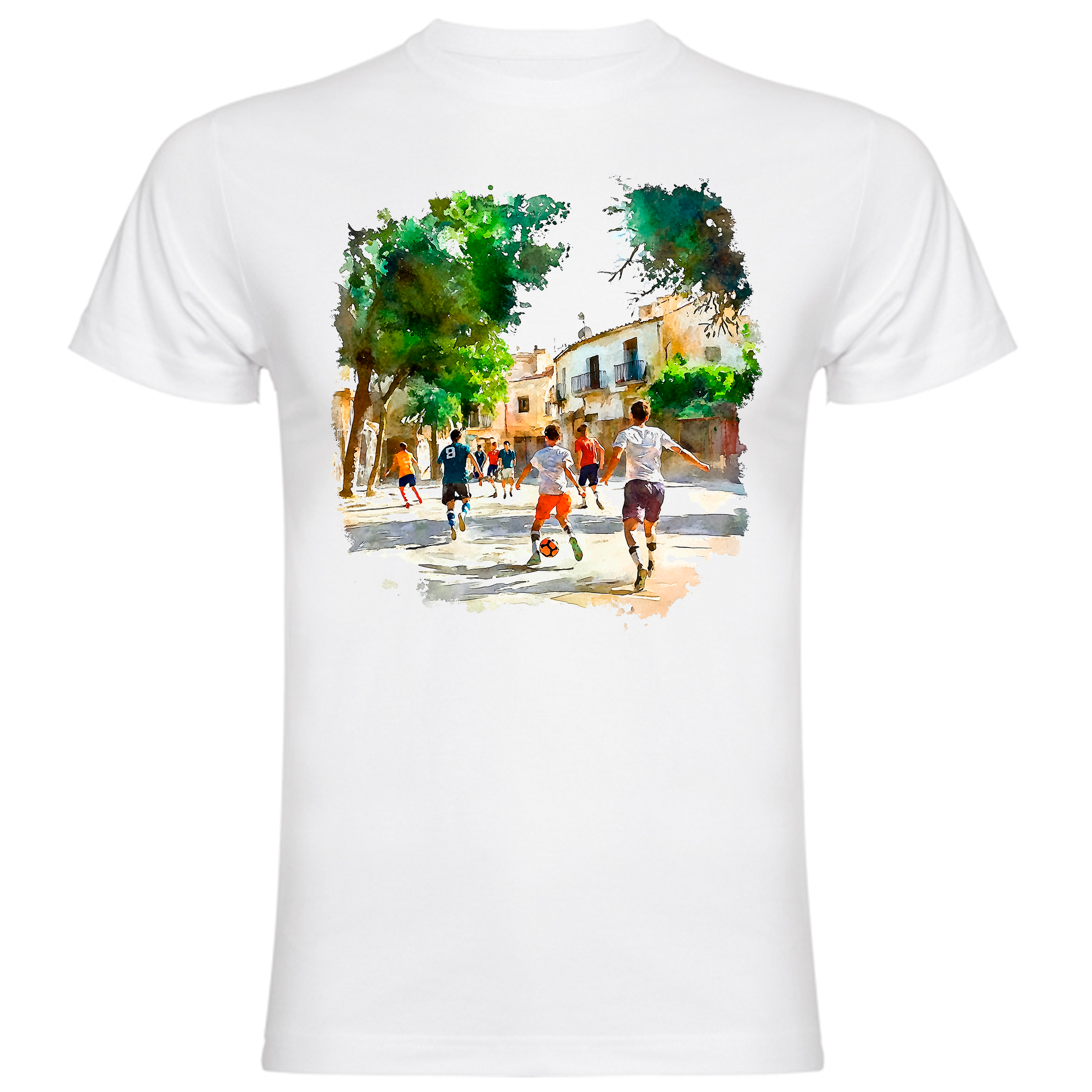 Sudadera con estampado gráfico "Ilustración de fútbol callejero"