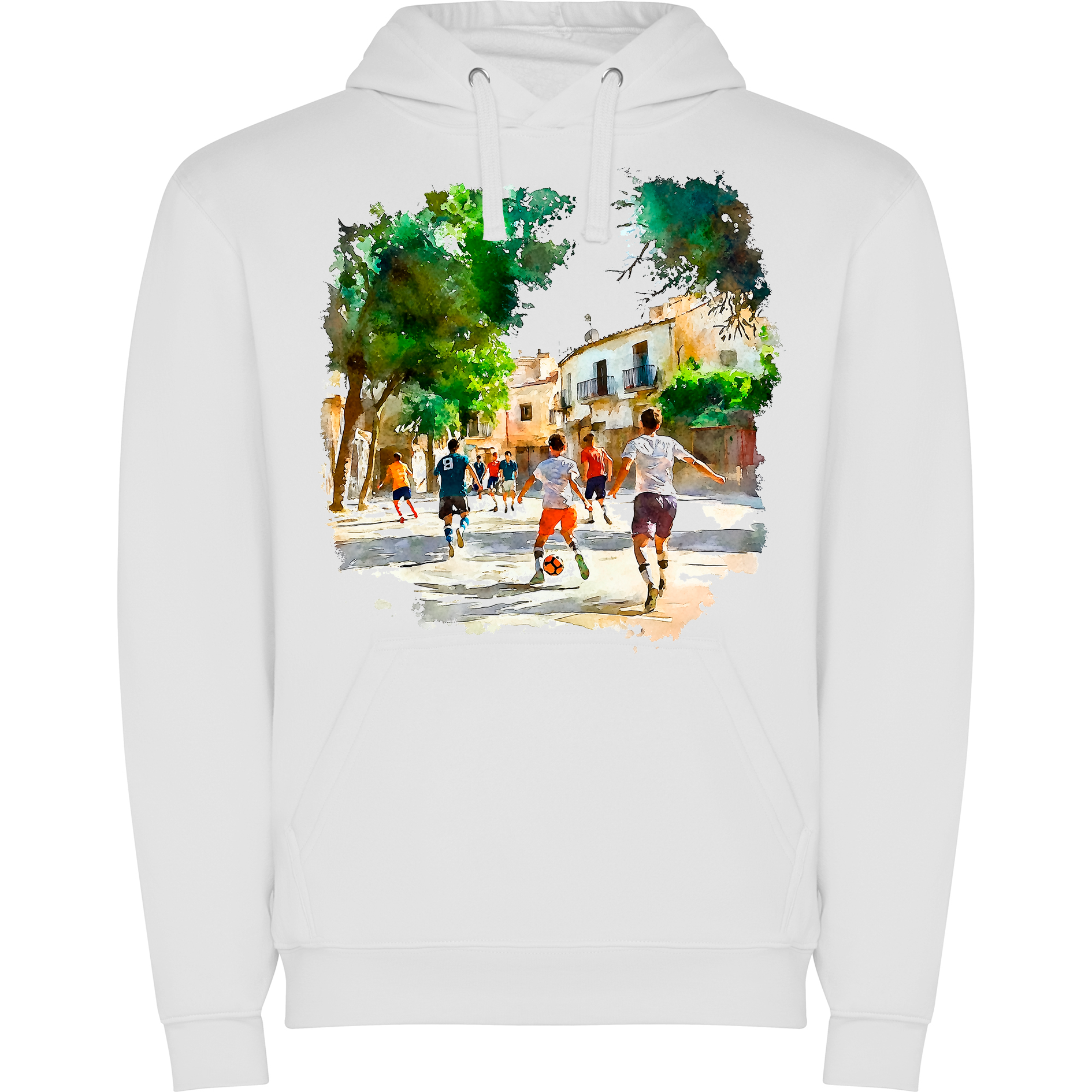 Sudadera con estampado gráfico "Ilustración de fútbol callejero"