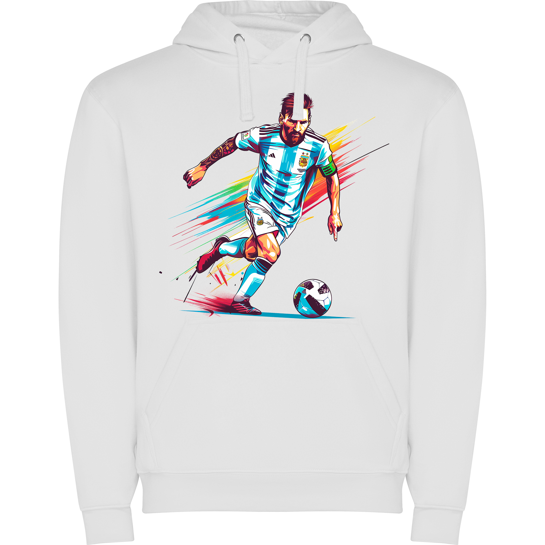 Sudadera con estampado gráfico "Silueta de Messi"