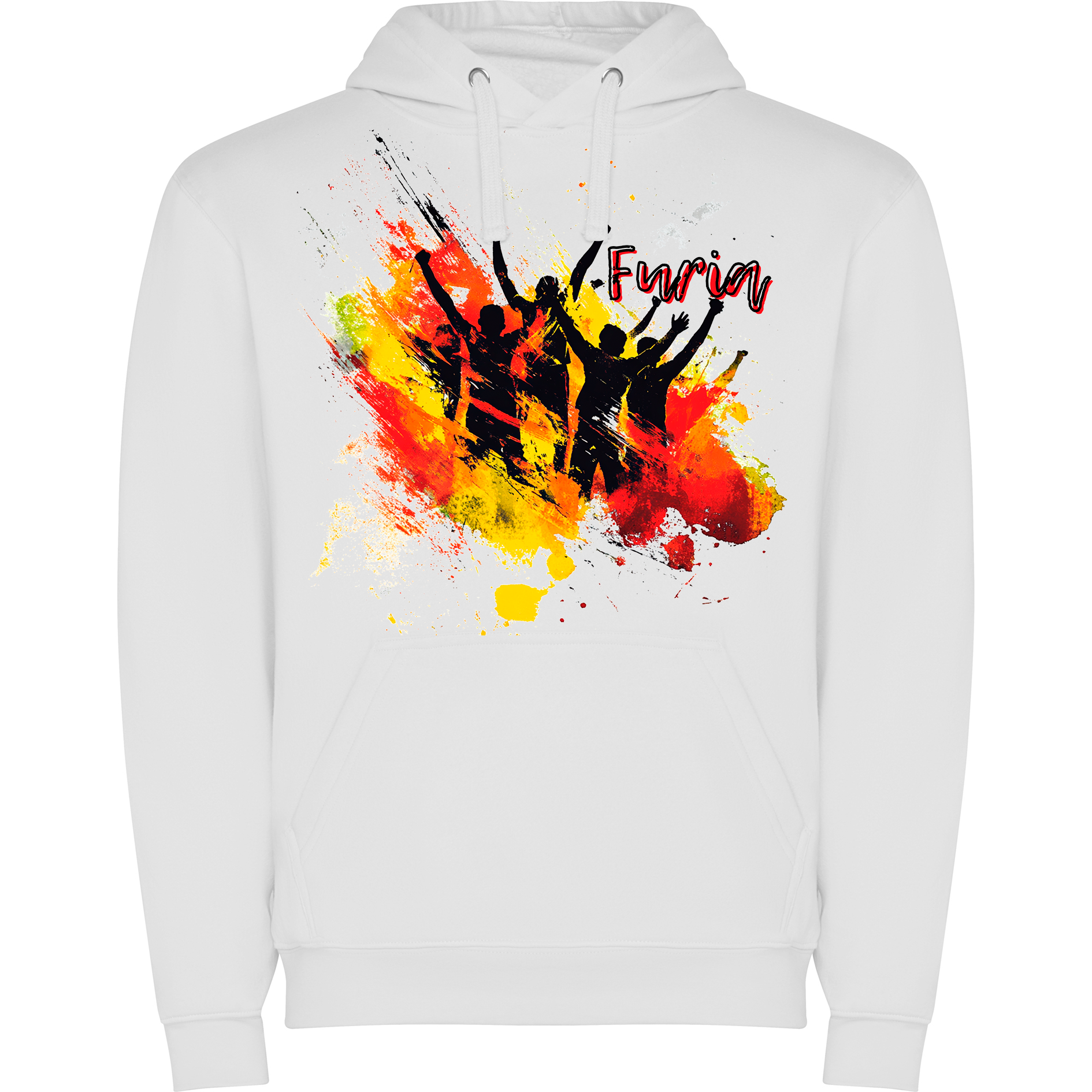 Sudadera con estampado gráfico "Emociones de los fanáticos"