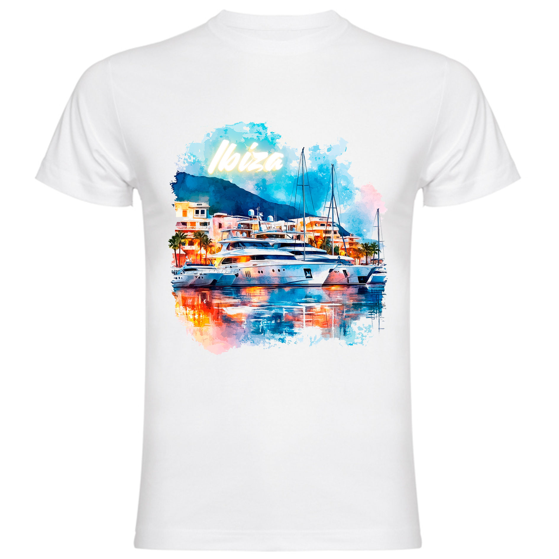 Sudadera con estampado gráfico "Ibiza con yates"