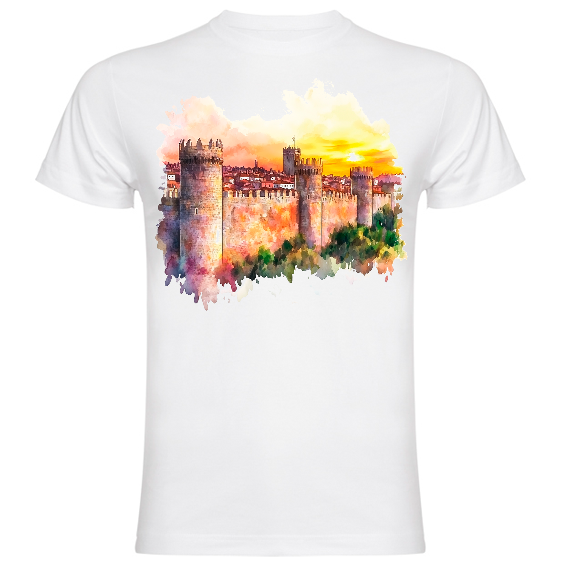 Sudadera con estampado gráfico "Murallas de Ávila con torres"