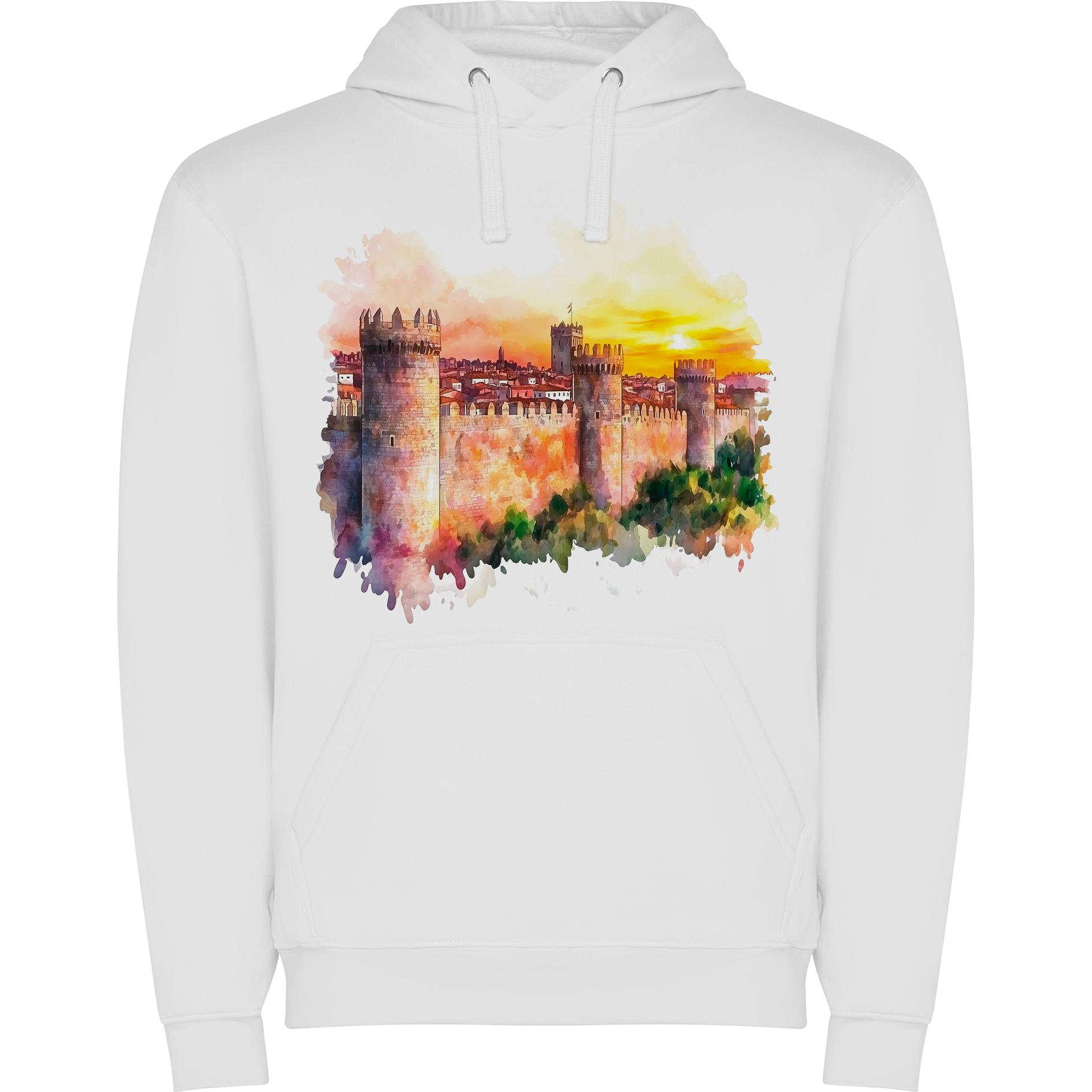 Sudadera con estampado gráfico "Murallas de Ávila con torres"