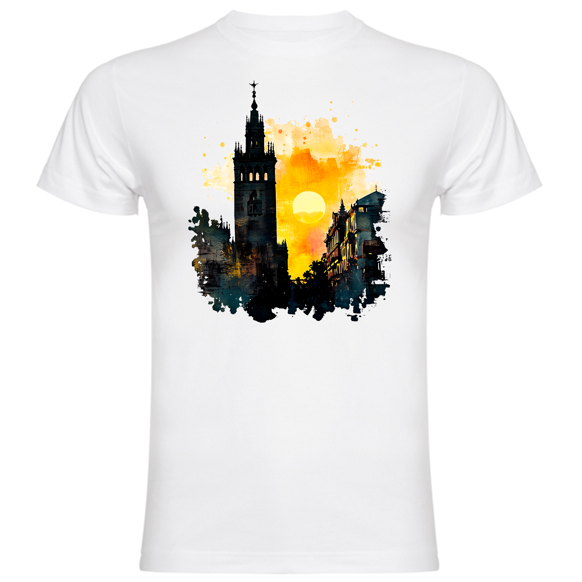 Sudadera con estampado gráfico "Silueta de la Giralda"