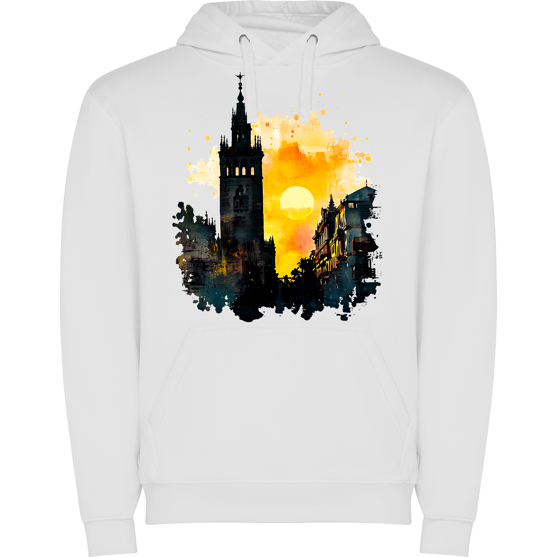 Sudadera con estampado gráfico "Silueta de la Giralda"