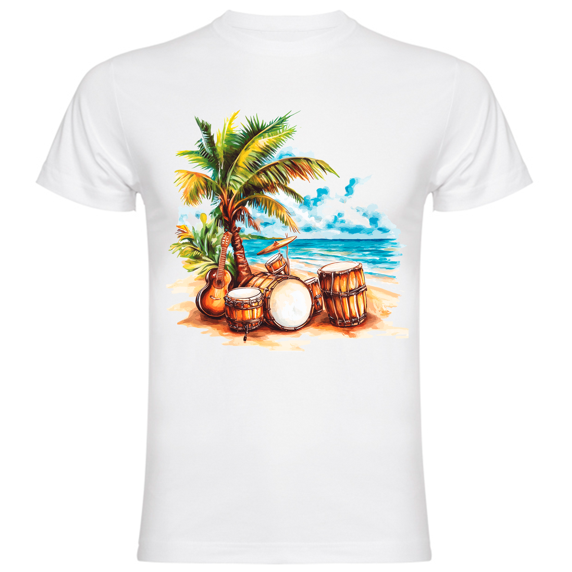 Sudadera con estampado gráfico "Ilustración de una playa"
