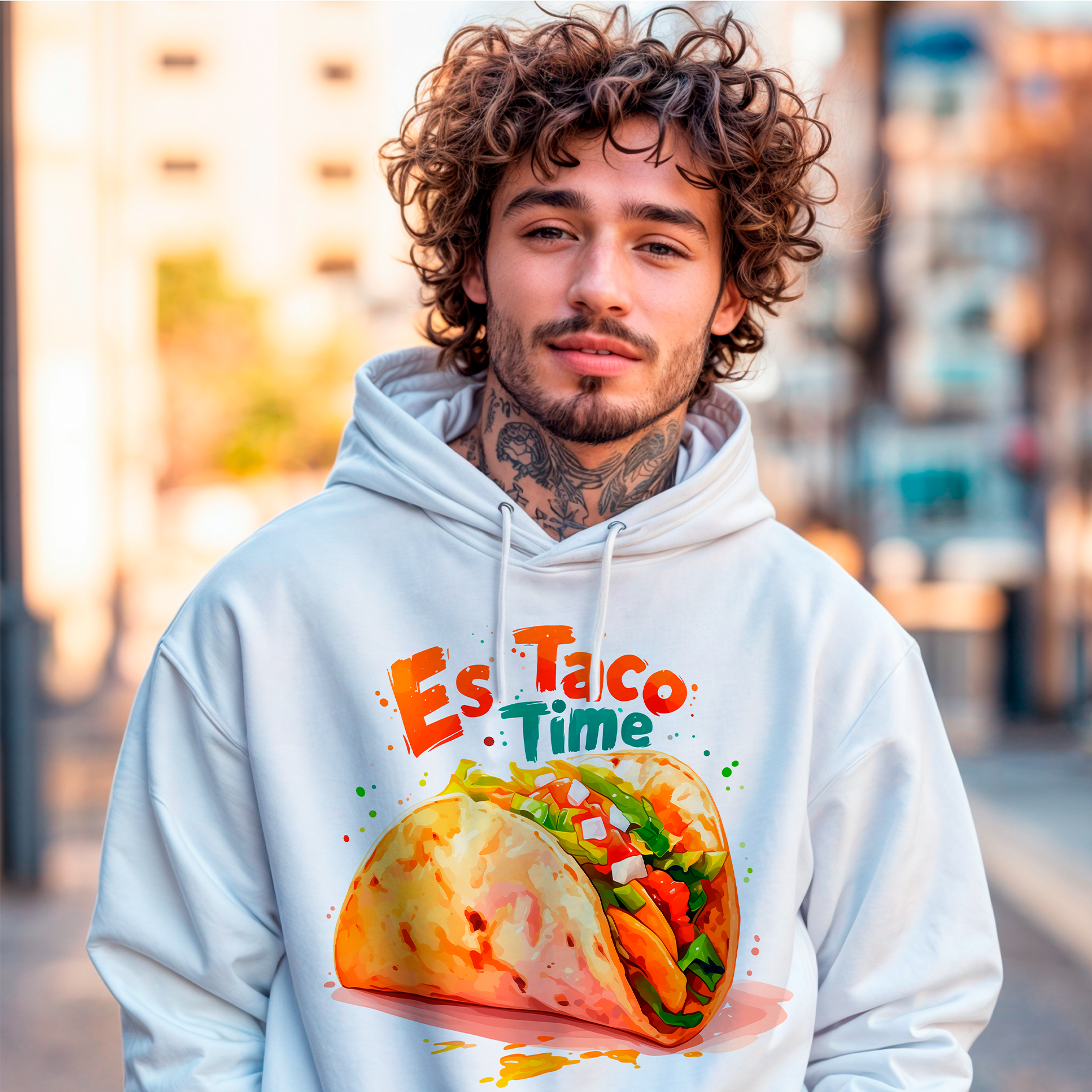 Sudadera con estampado gráfico "Taco Time"