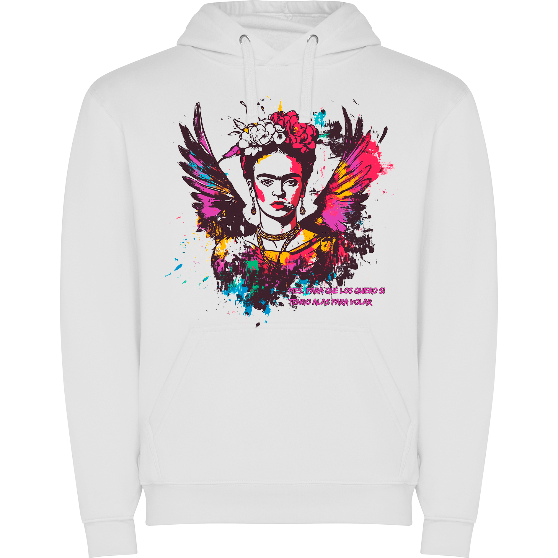 Sudadera con estampado gráfico "Retrato de Frida Kahlo"