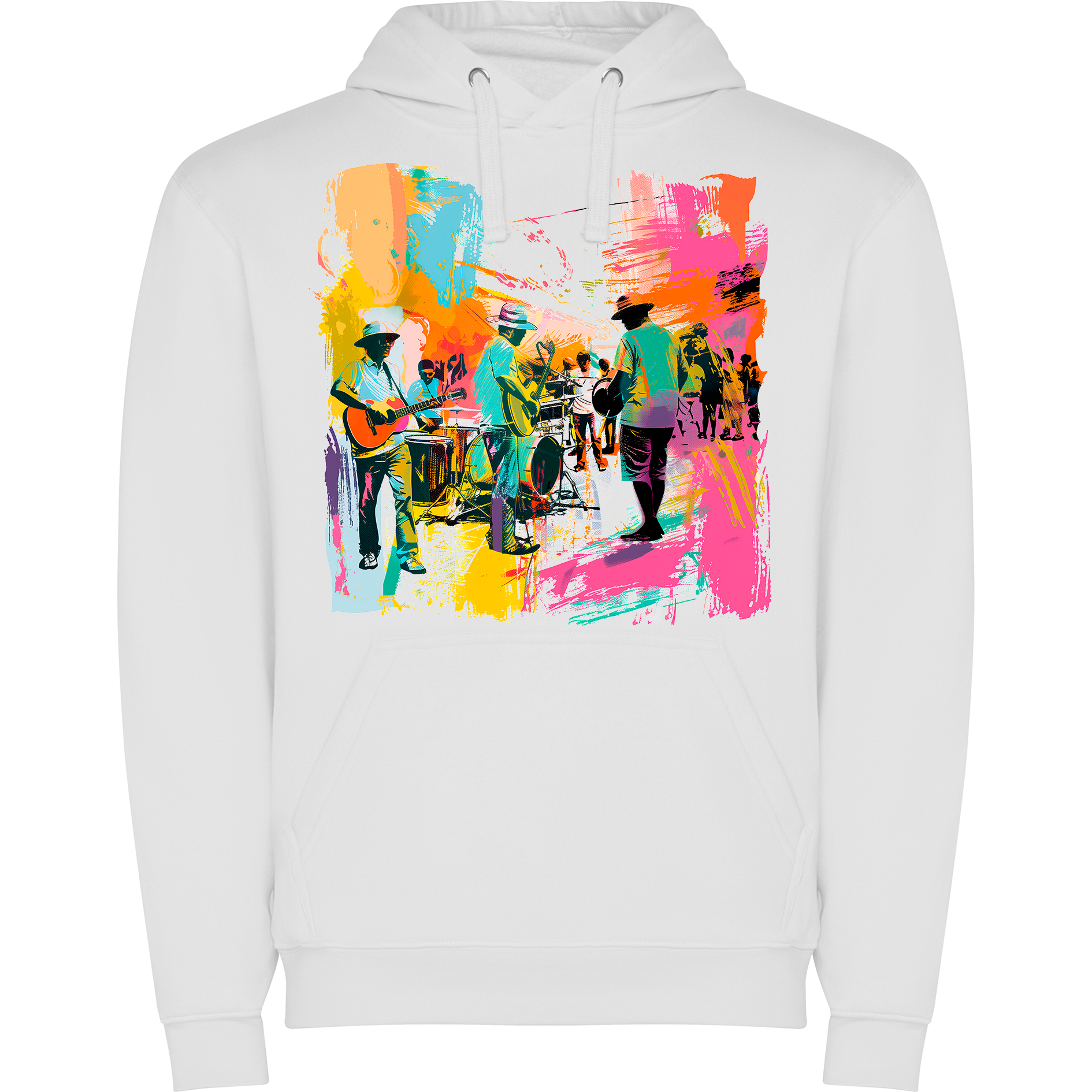Sudadera con estampado gráfico "Ilustración de festival"