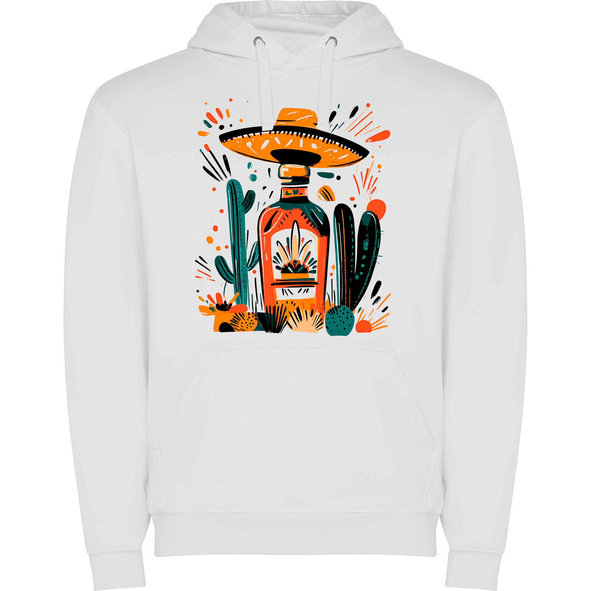 Sudadera con estampado gráfico "Botella de tequila"