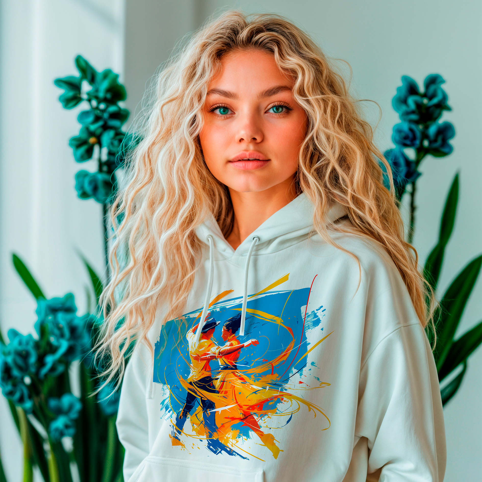Sudadera con estampado gráfico "Ritmos de Salsa"