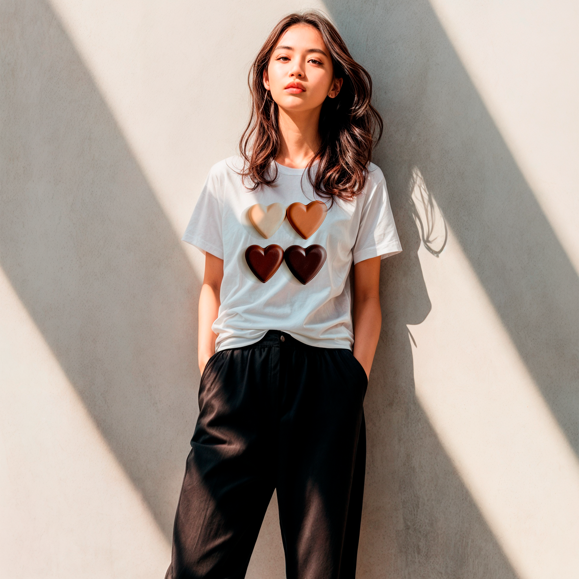 Sudadera con estampado gráfico "Corazón de Chocolate"