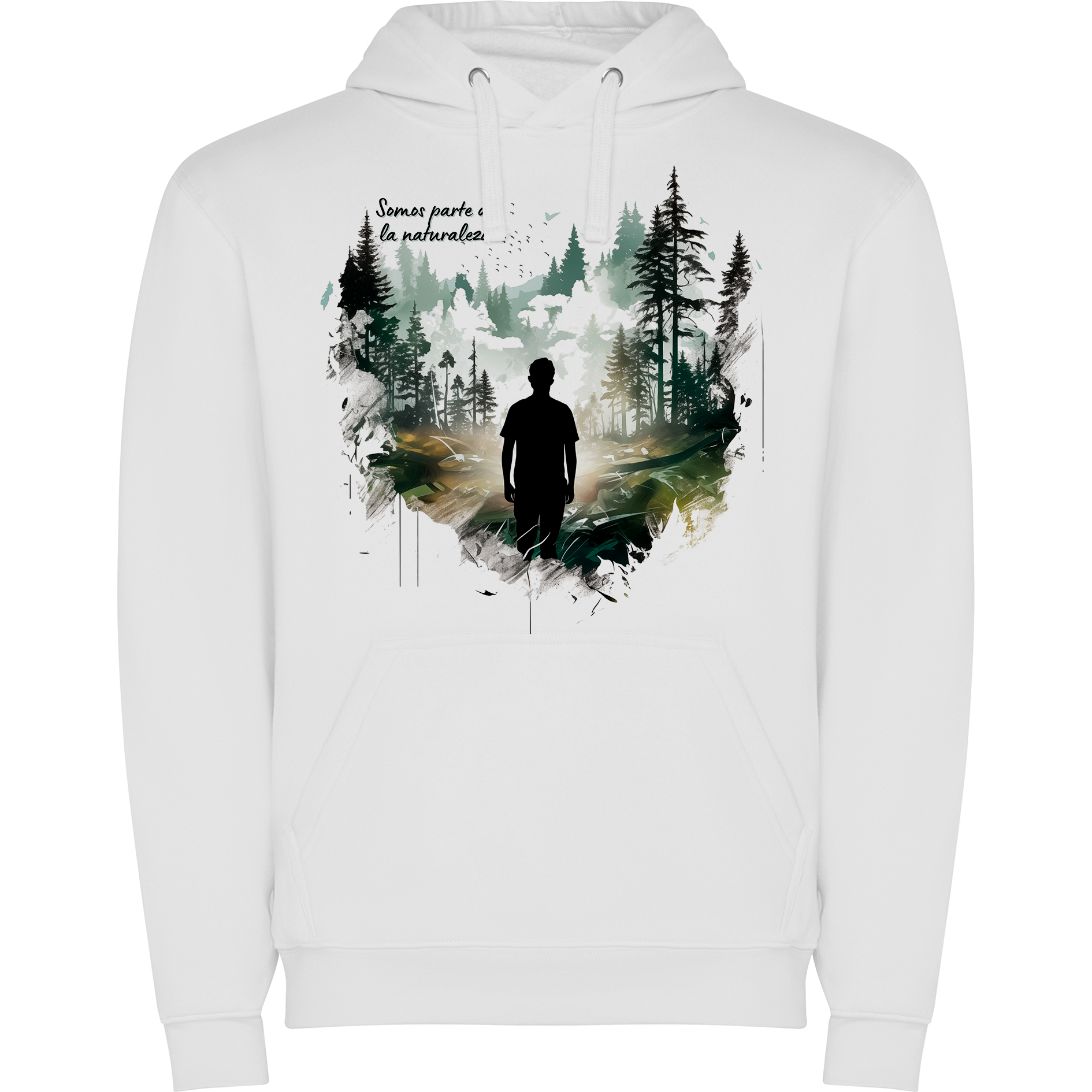 Sudadera con estampado gráfico "Somos parte de la naturaleza"