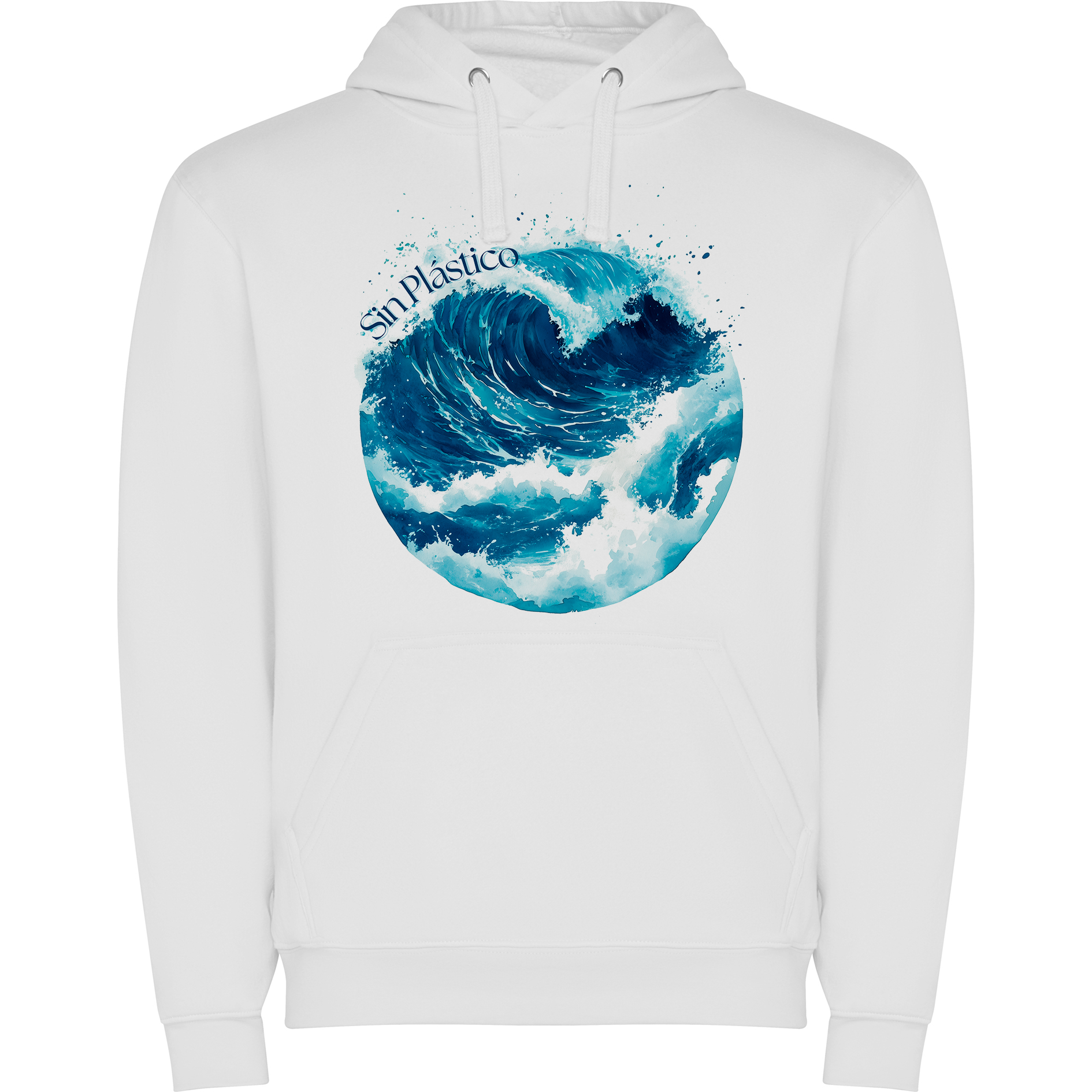 Sudadera con estampado gráfico "Sin plásticos"