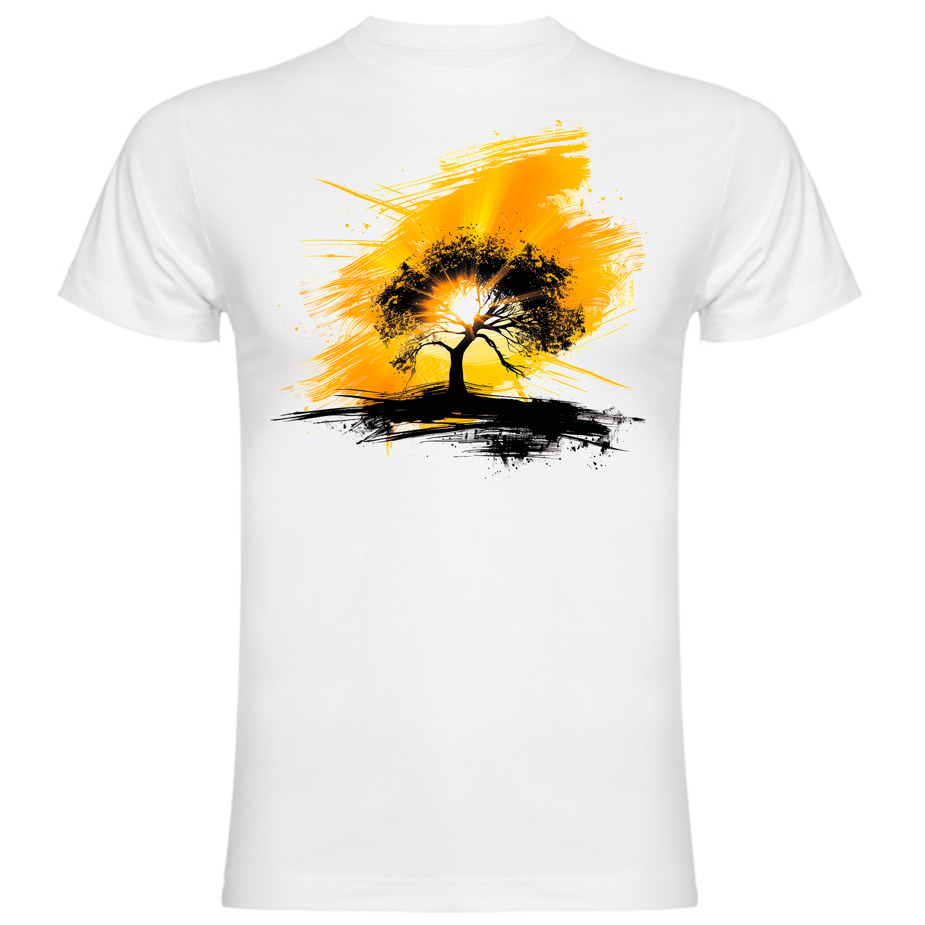 Sudadera con estampado gráfico "Silueta de rayo de sol"