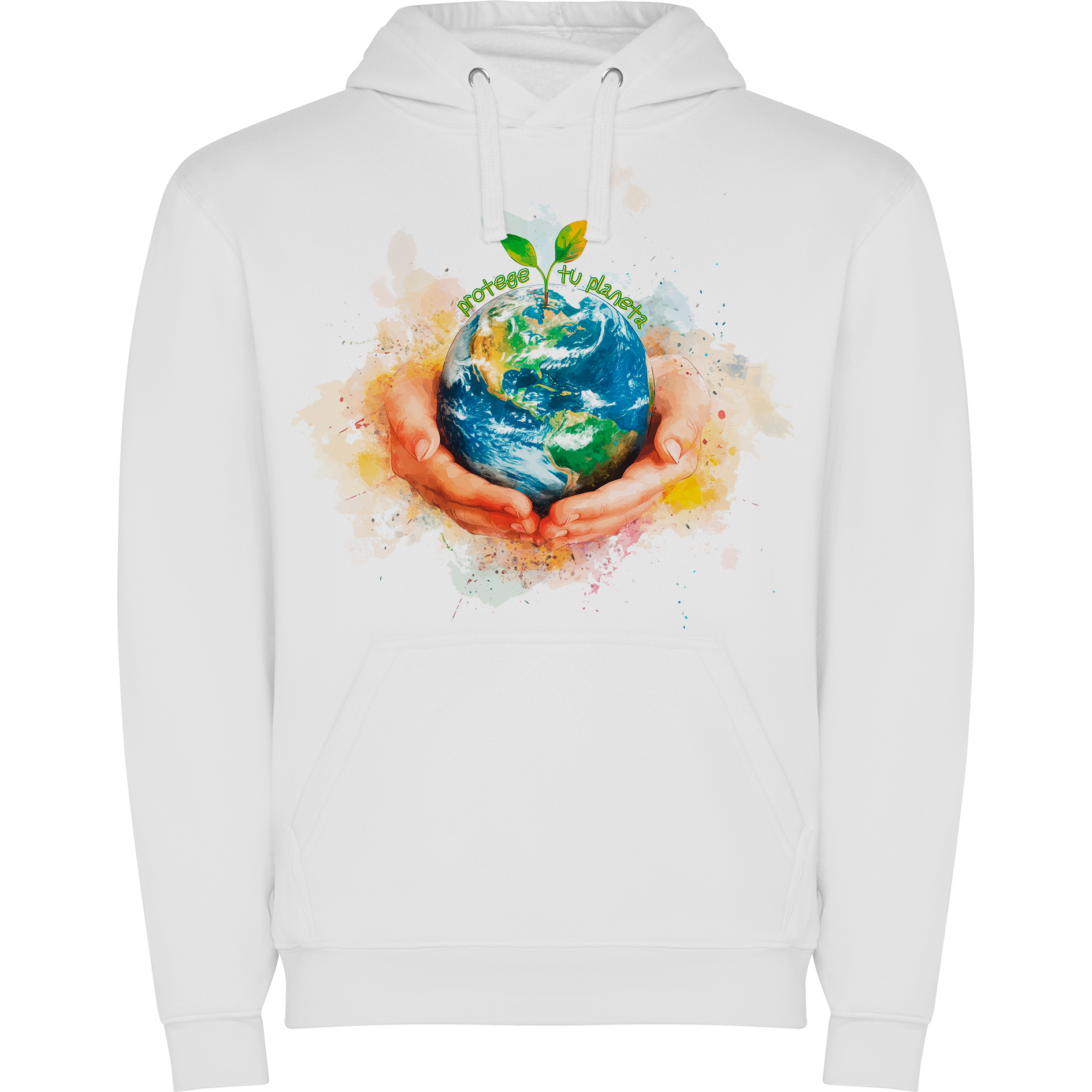 Sudadera con estampado gráfico "Protege tu planeta"