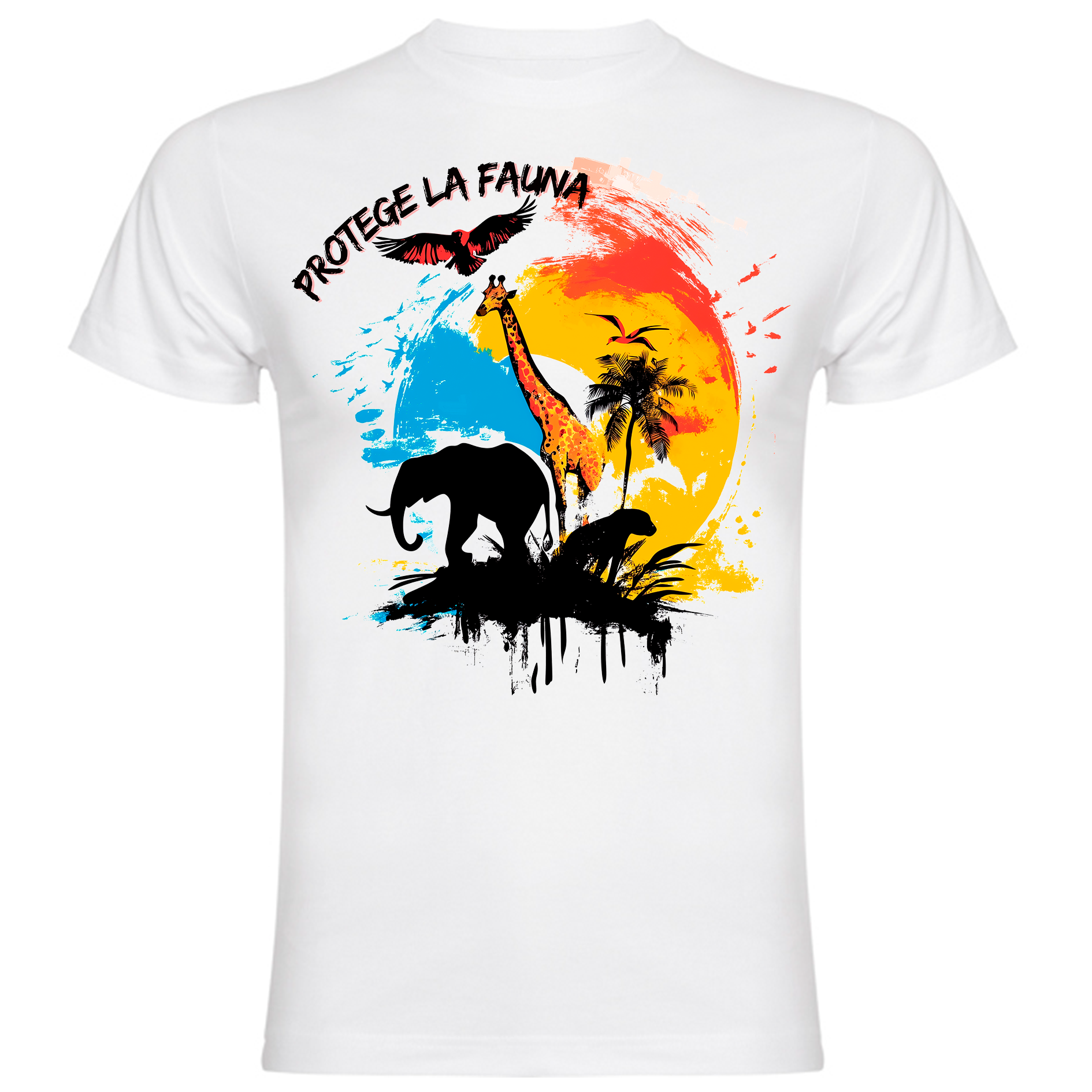 Sudadera con estampado gráfico "Protege la fauna"