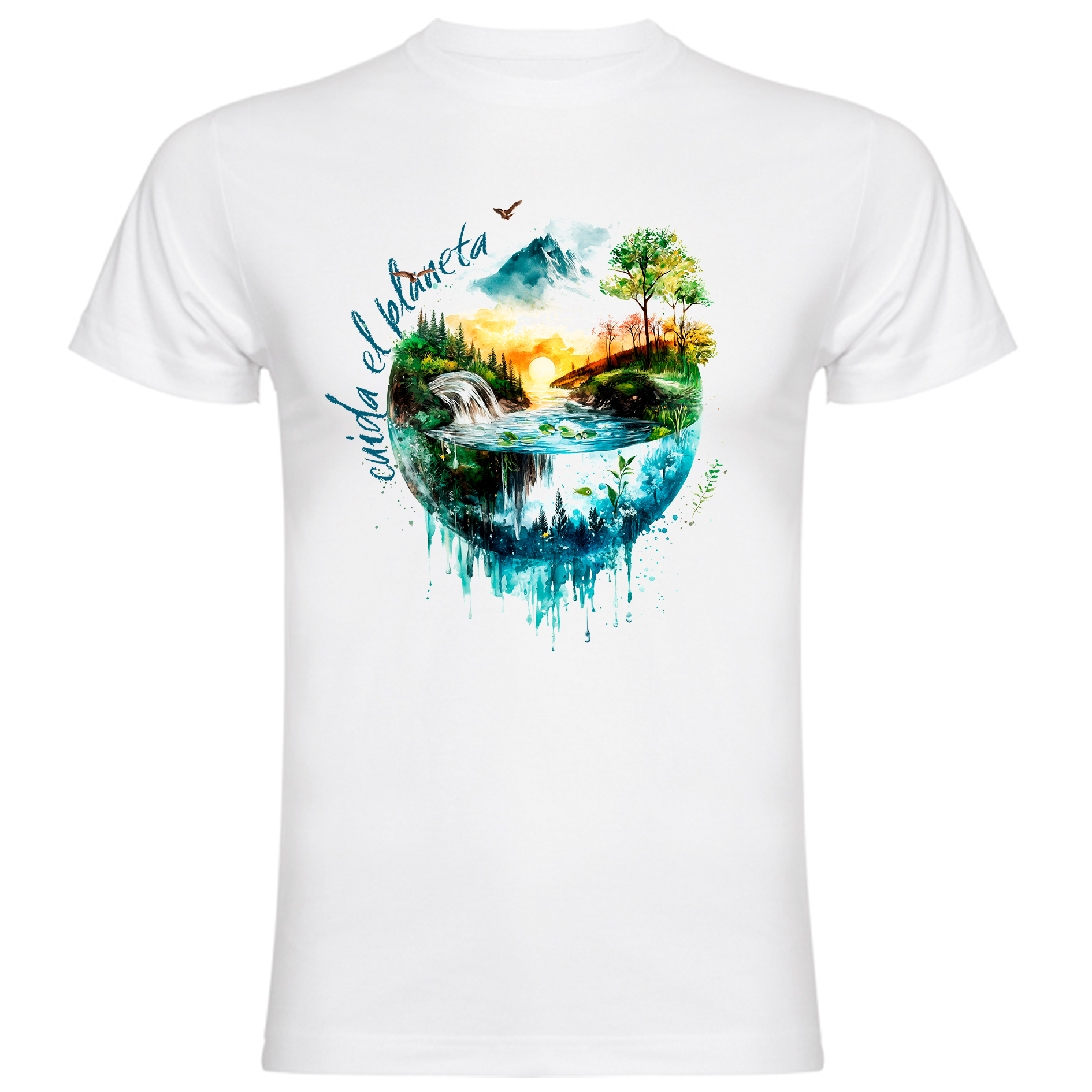 Sudadera con estampado gráfico "Cuida el planeta"