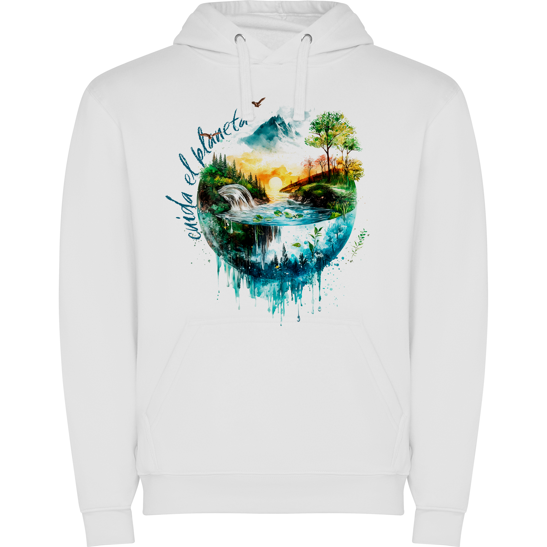 Sudadera con estampado gráfico "Cuida el planeta"