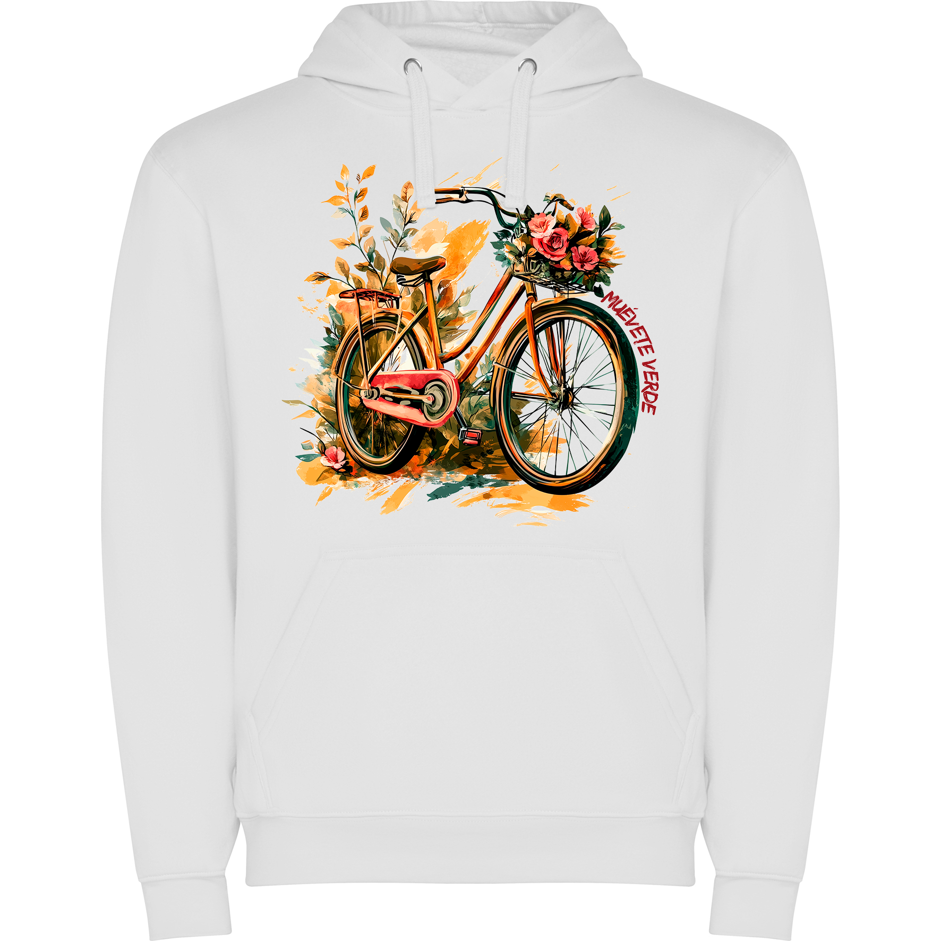 Sudadera con estampado gráfico "Muévete verde"