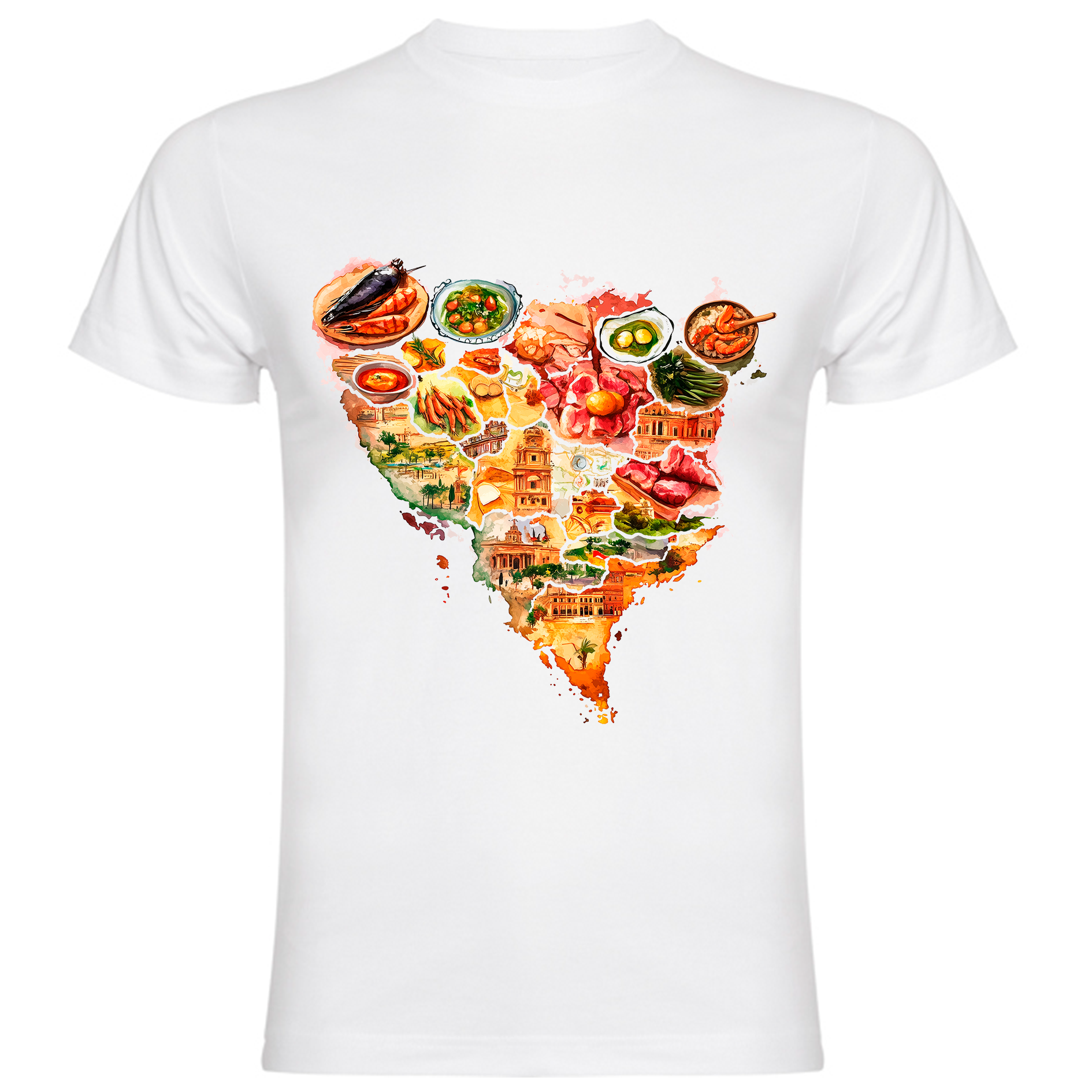 Sudadera con estampado gráfico "Mapa gastronómico de España"