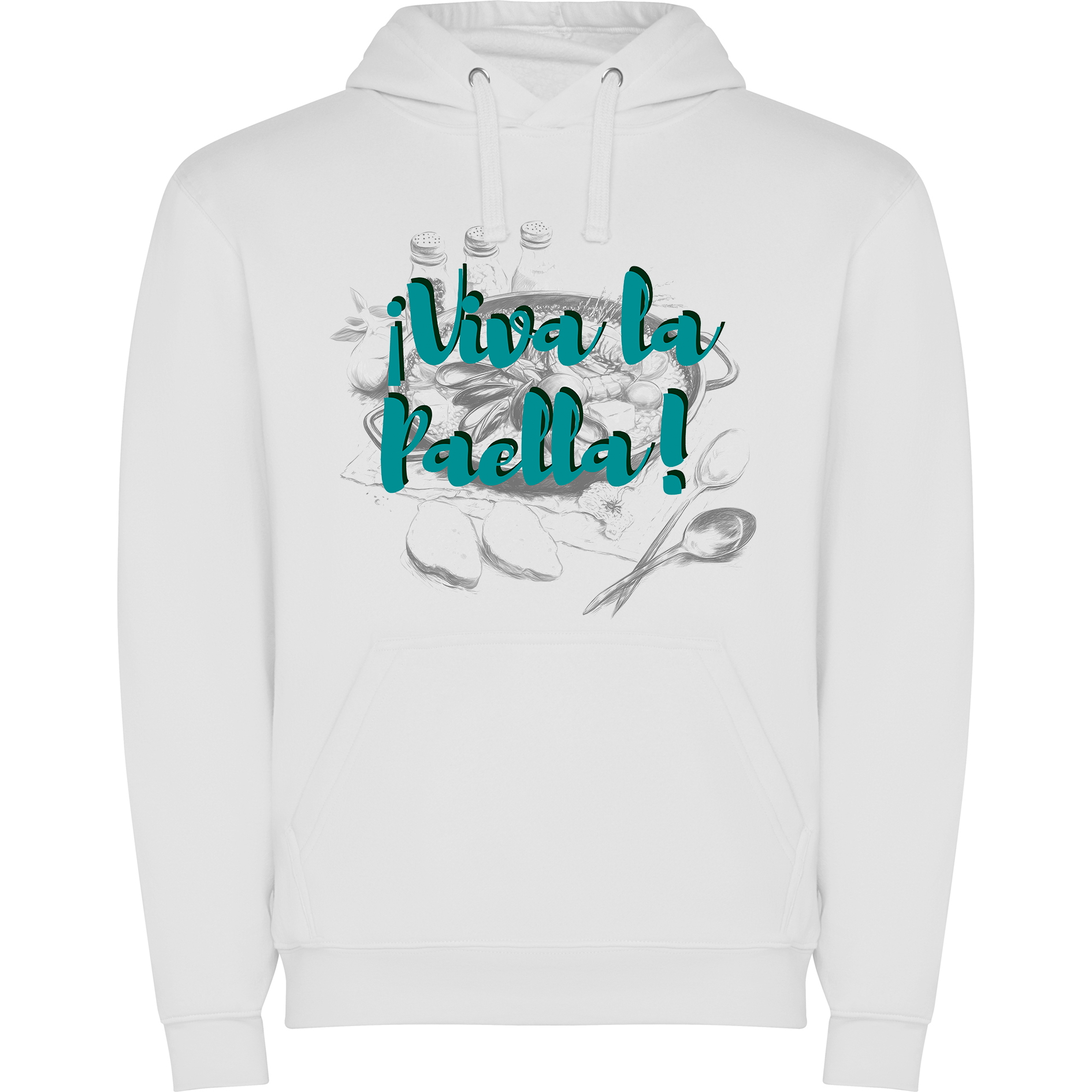 Sudadera con estampado gráfico "Viva la Paella!"