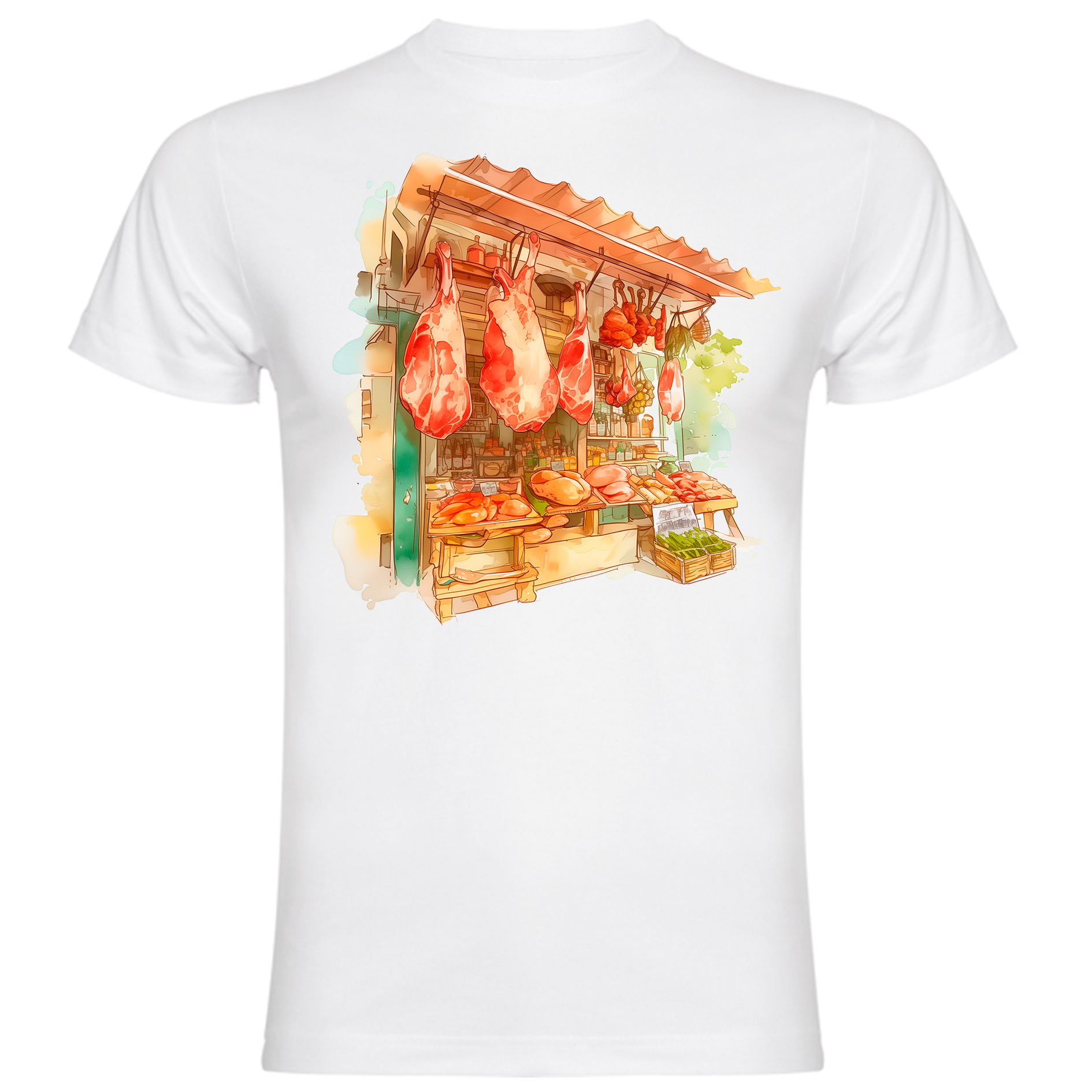 Sudadera con estampado gráfico "Ilustración de jamón"