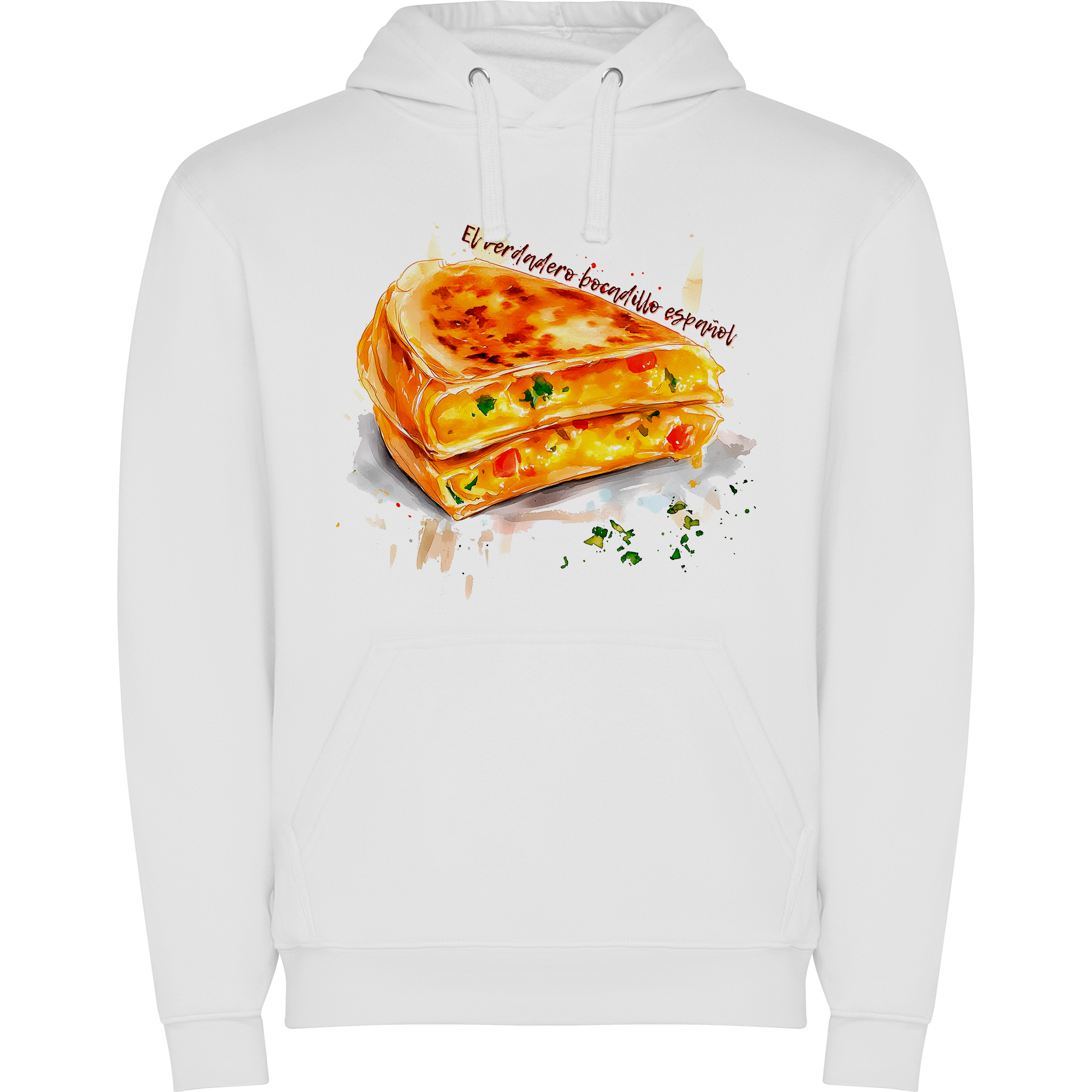 Sudadera con estampado gráfico "Tortilla-sándwich español"