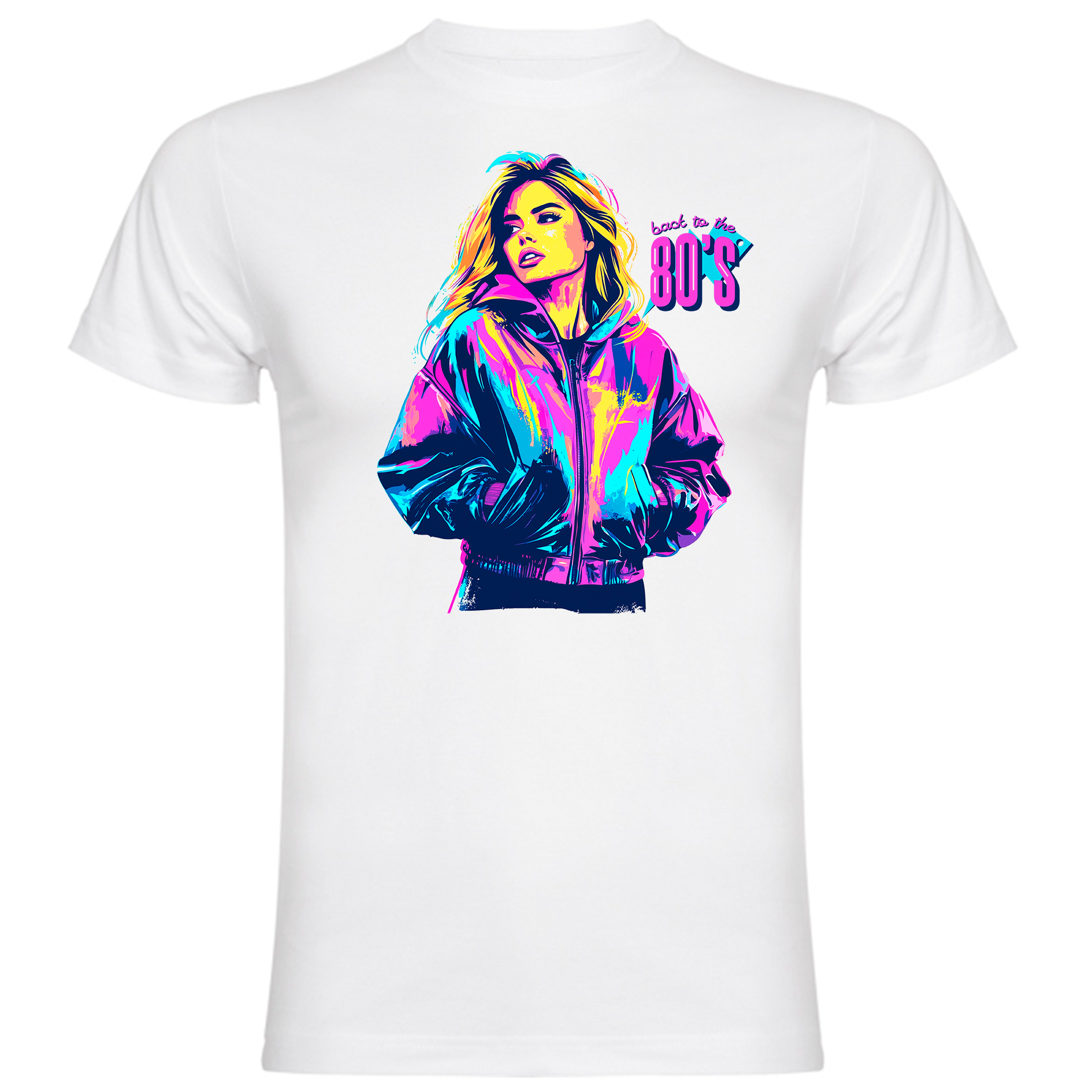 Sudadera con estampado gráfico "Chica con chaqueta deportiva"