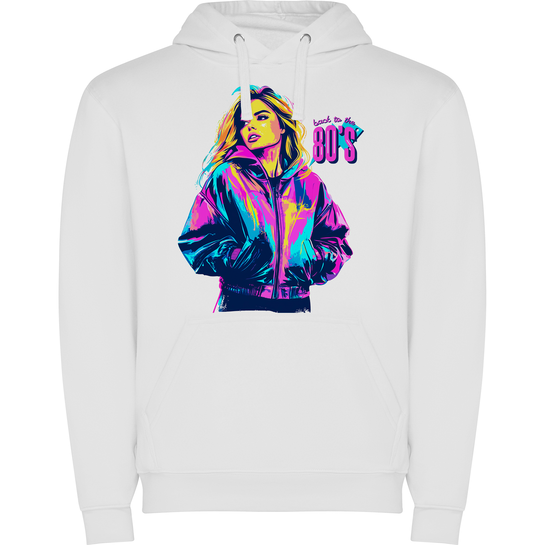Sudadera con estampado gráfico "Chica con chaqueta deportiva"
