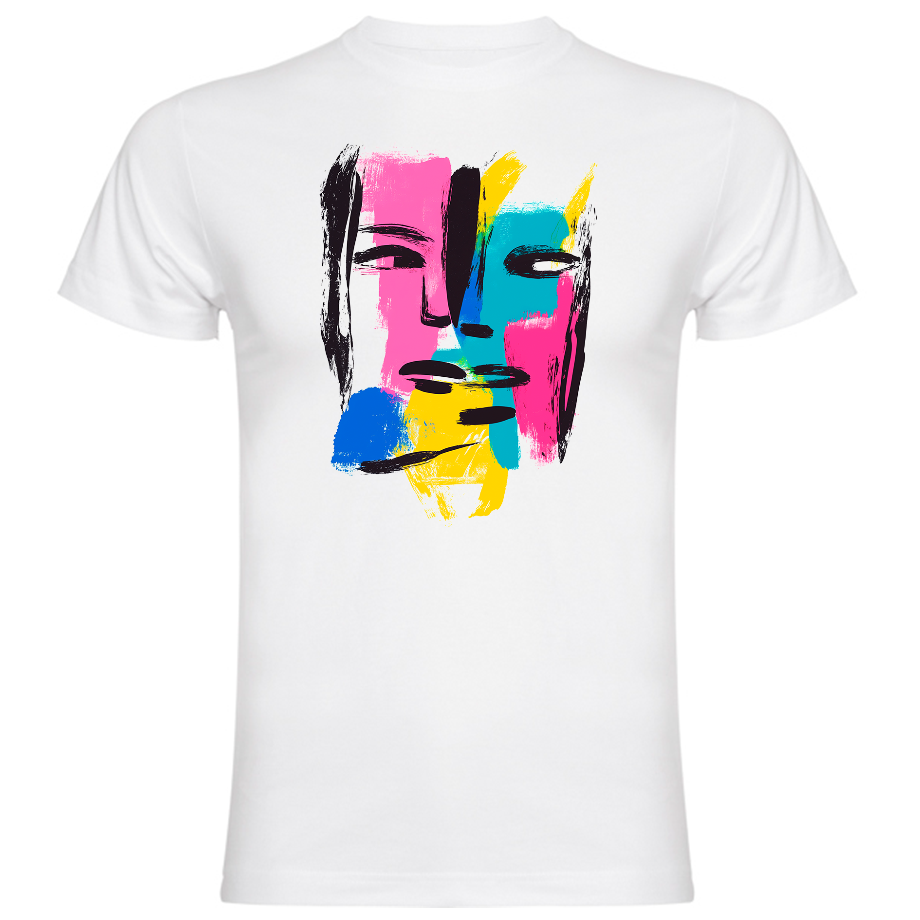 Sudadera con estampado gráfico "Caras abstractas"