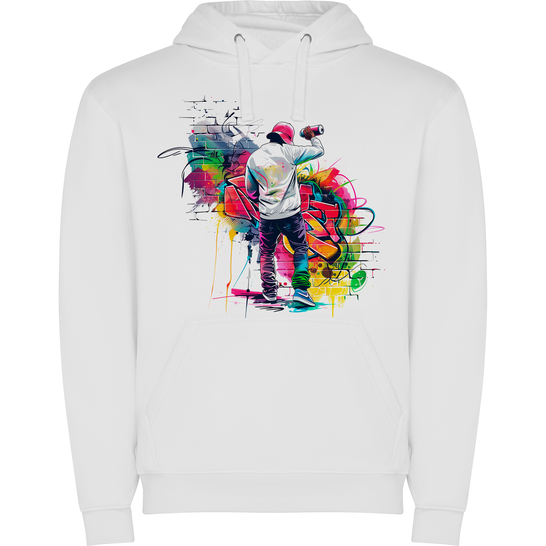 Sudadera con estampado gráfico "Silueta del artista"