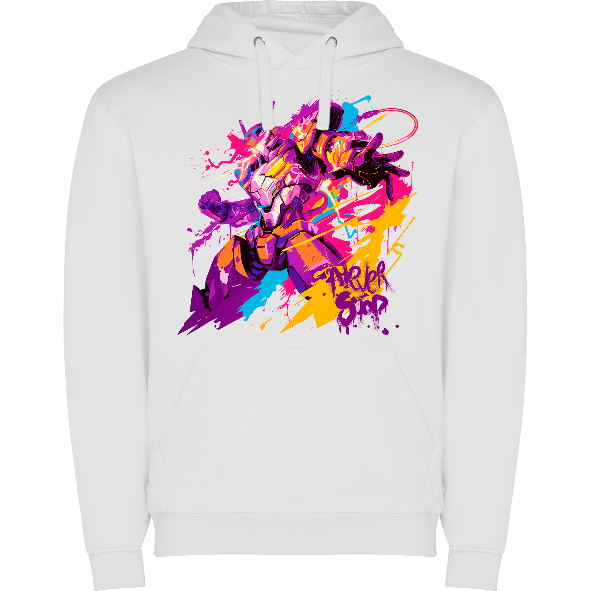 Sudadera con estampado gráfico "Robot en estilo graffiti"