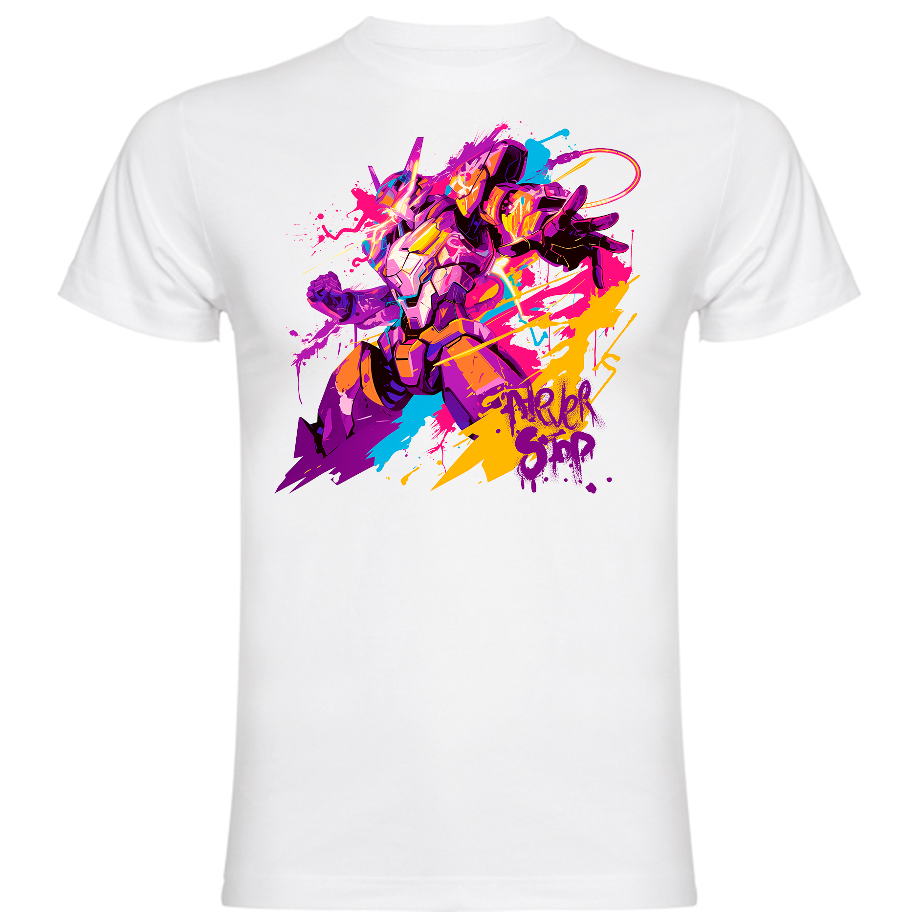 Sudadera con estampado gráfico "Robot en estilo graffiti"
