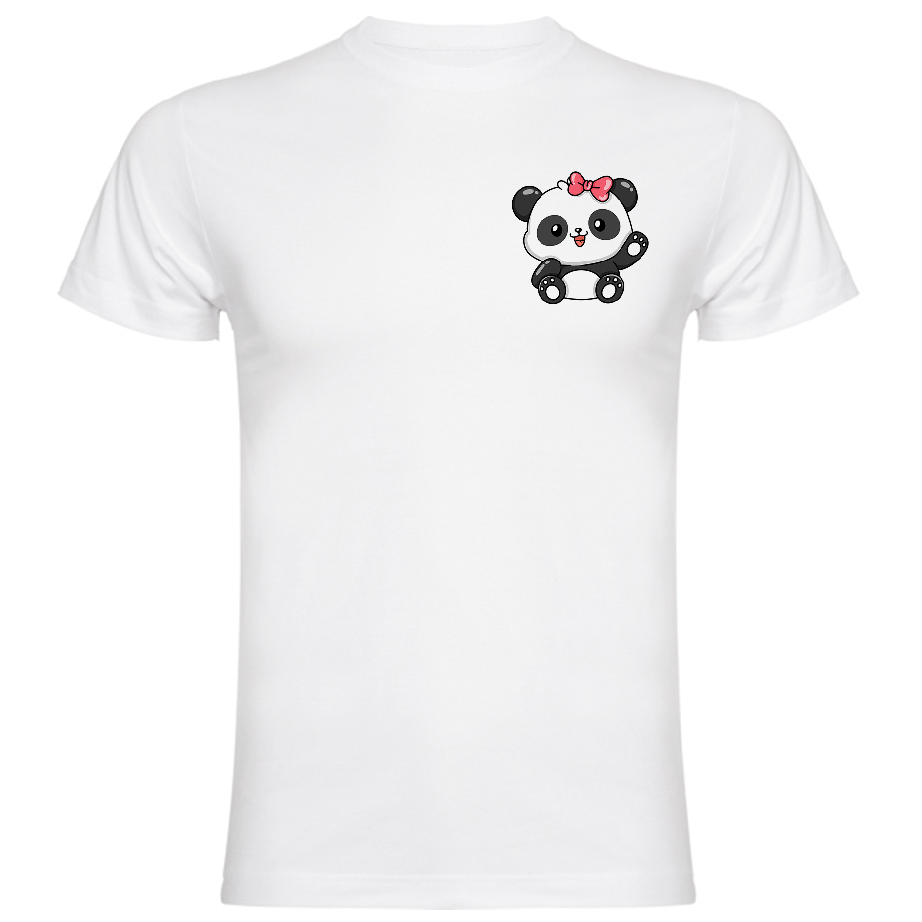 a white t - shirt with a panda bear on it