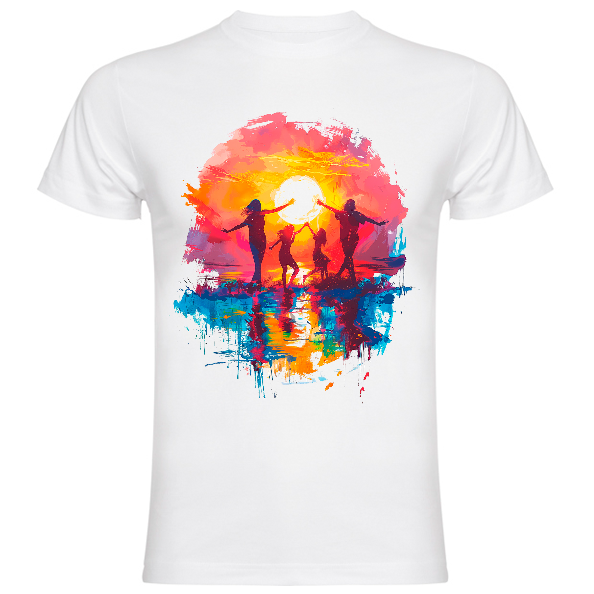 Sudadera con estampado gráfico "Bailando al atardecer"