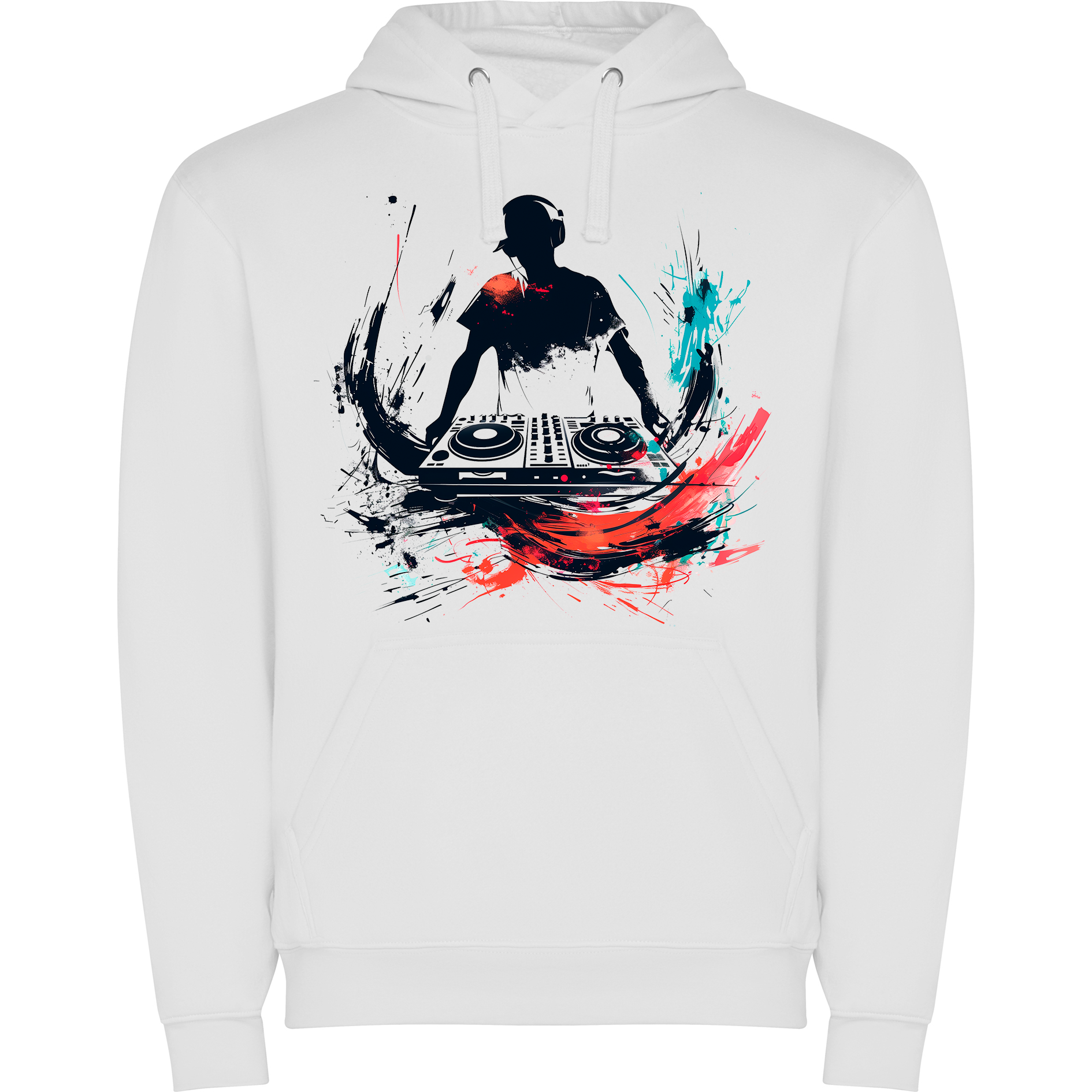 Sudadera con estampado gráfico "Silueta de DJ"
