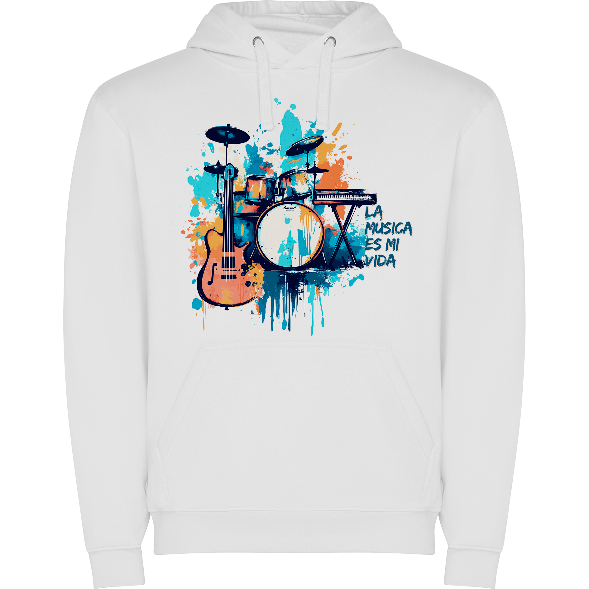 Sudadera con estampado gráfico "Instrumentos musicales"