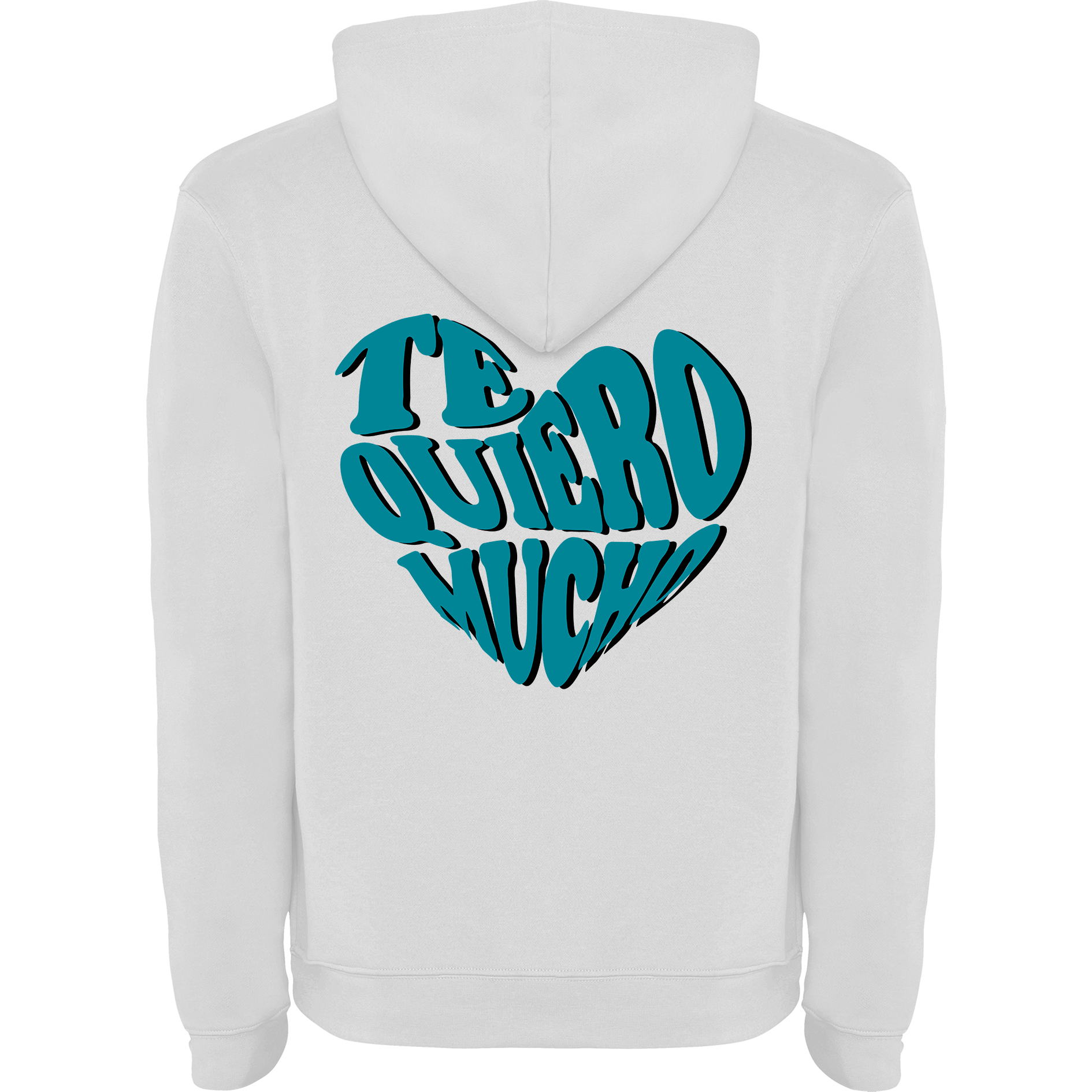 a white hoodie with a blue heart and the words'the weird world '