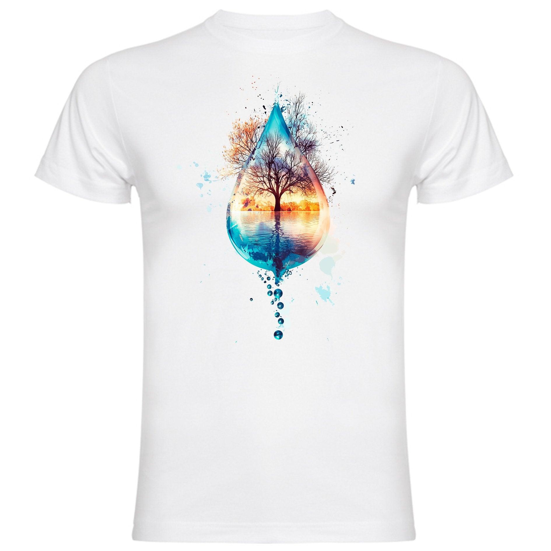 Gota de agua con reflejo de la naturaleza - Weare Young